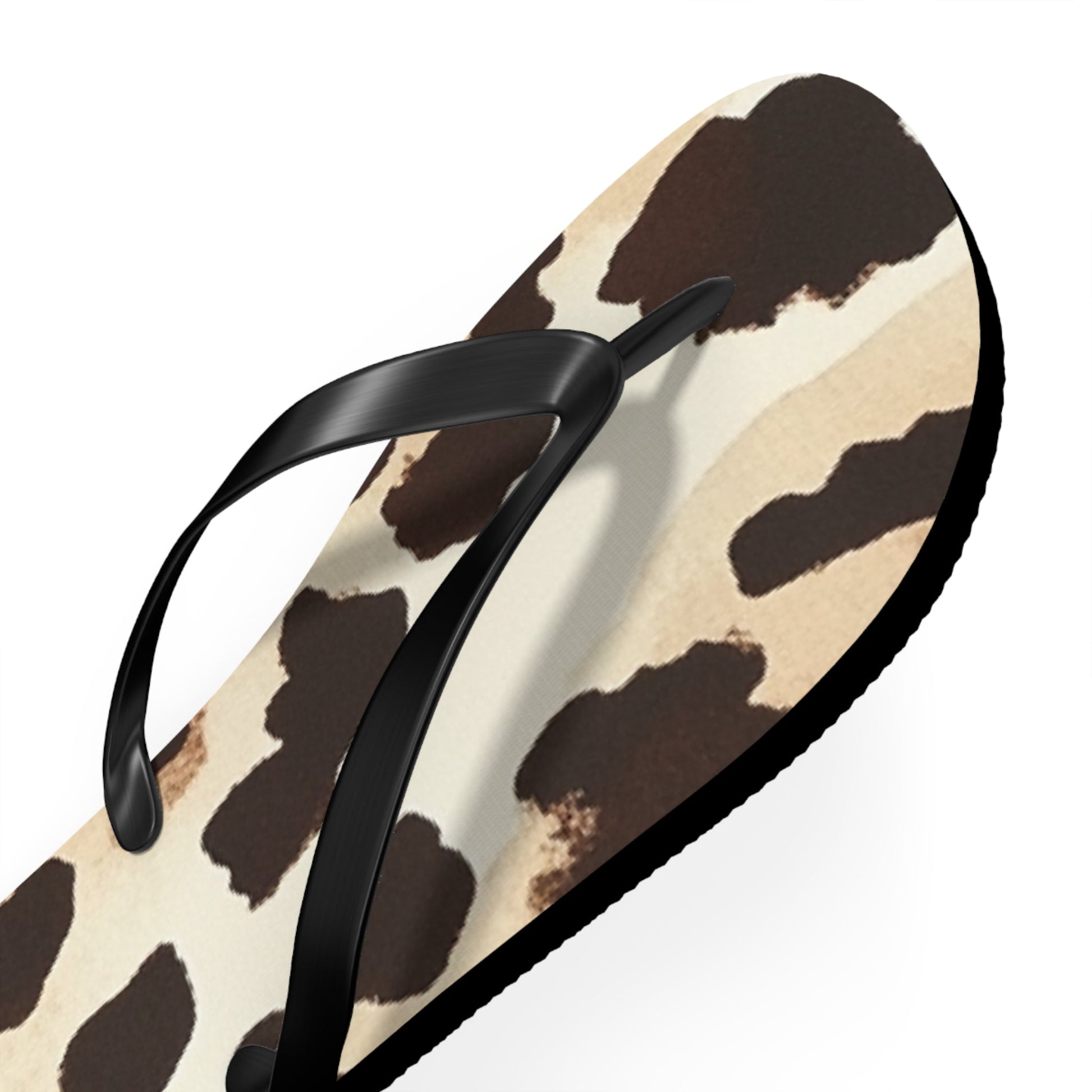 Cow Print Flip Flops, Artsulli - Art is Long, Life is Short, Shoes, , , , , , , 