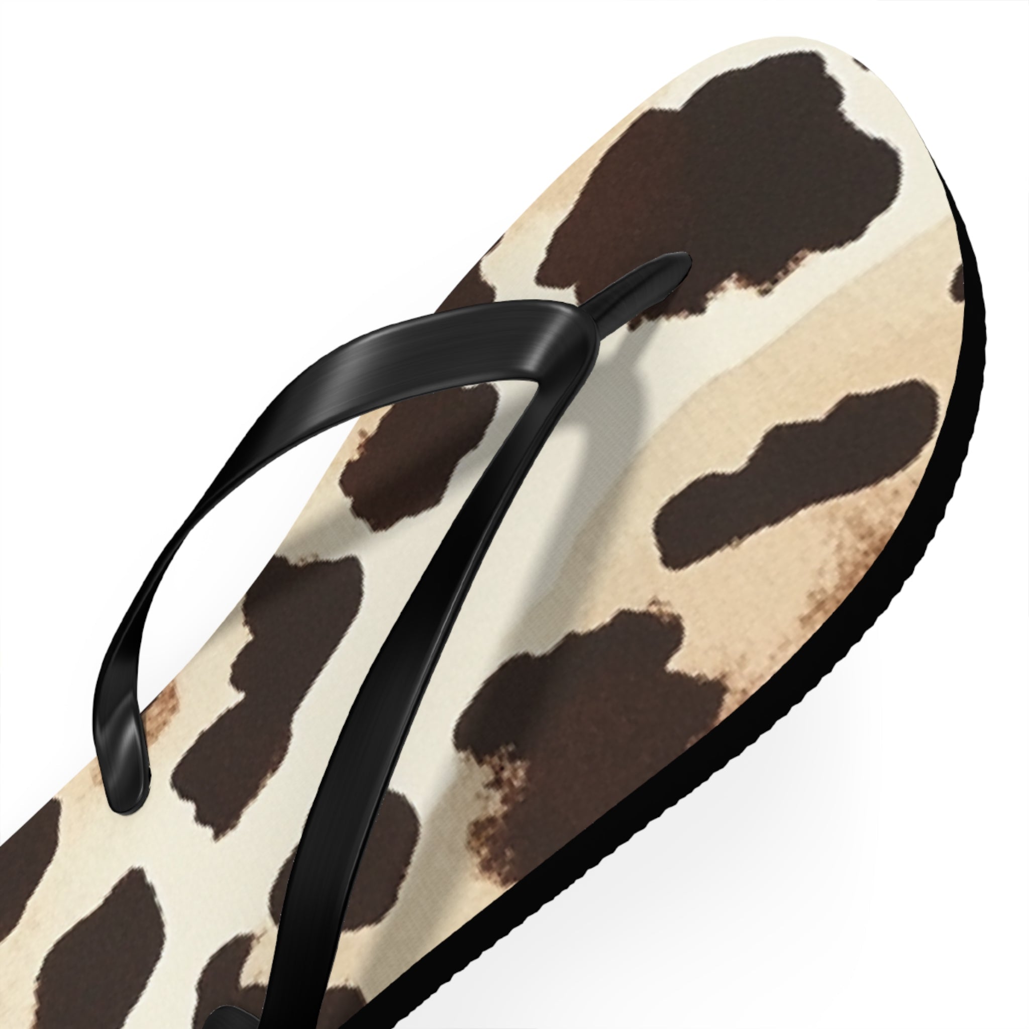 Cow Print Flip Flops, Artsulli - Art is Long, Life is Short, Shoes, , , , , , , 