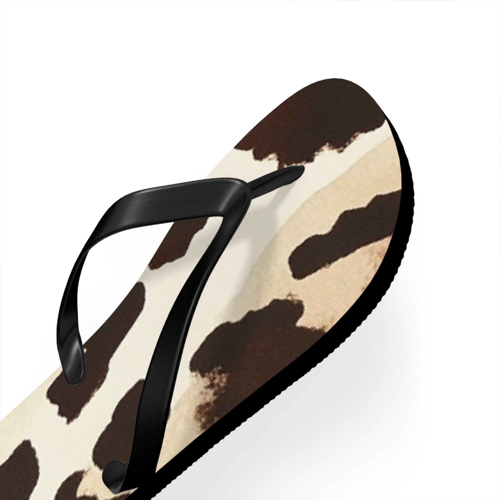 Cow Print Flip Flops, Artsulli - Art is Long, Life is Short, Shoes, , , , , , , 