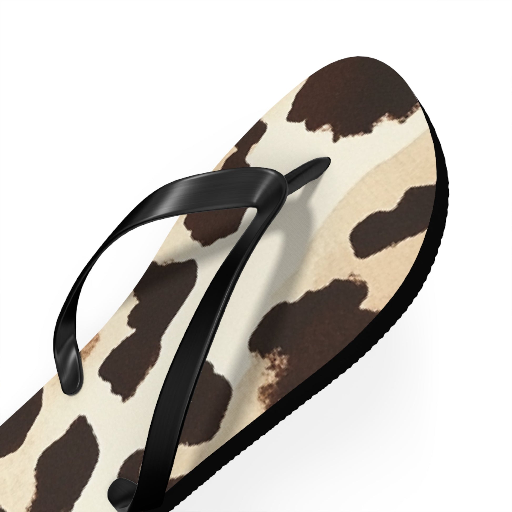 Cow Print Flip Flops, Artsulli - Art is Long, Life is Short, Shoes, , , , , , , 