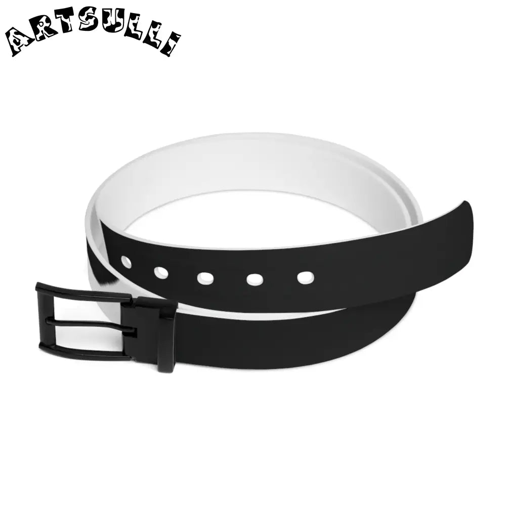 JAKKOUTTHEBXX Reversible Black and White Belt with Black Buckle