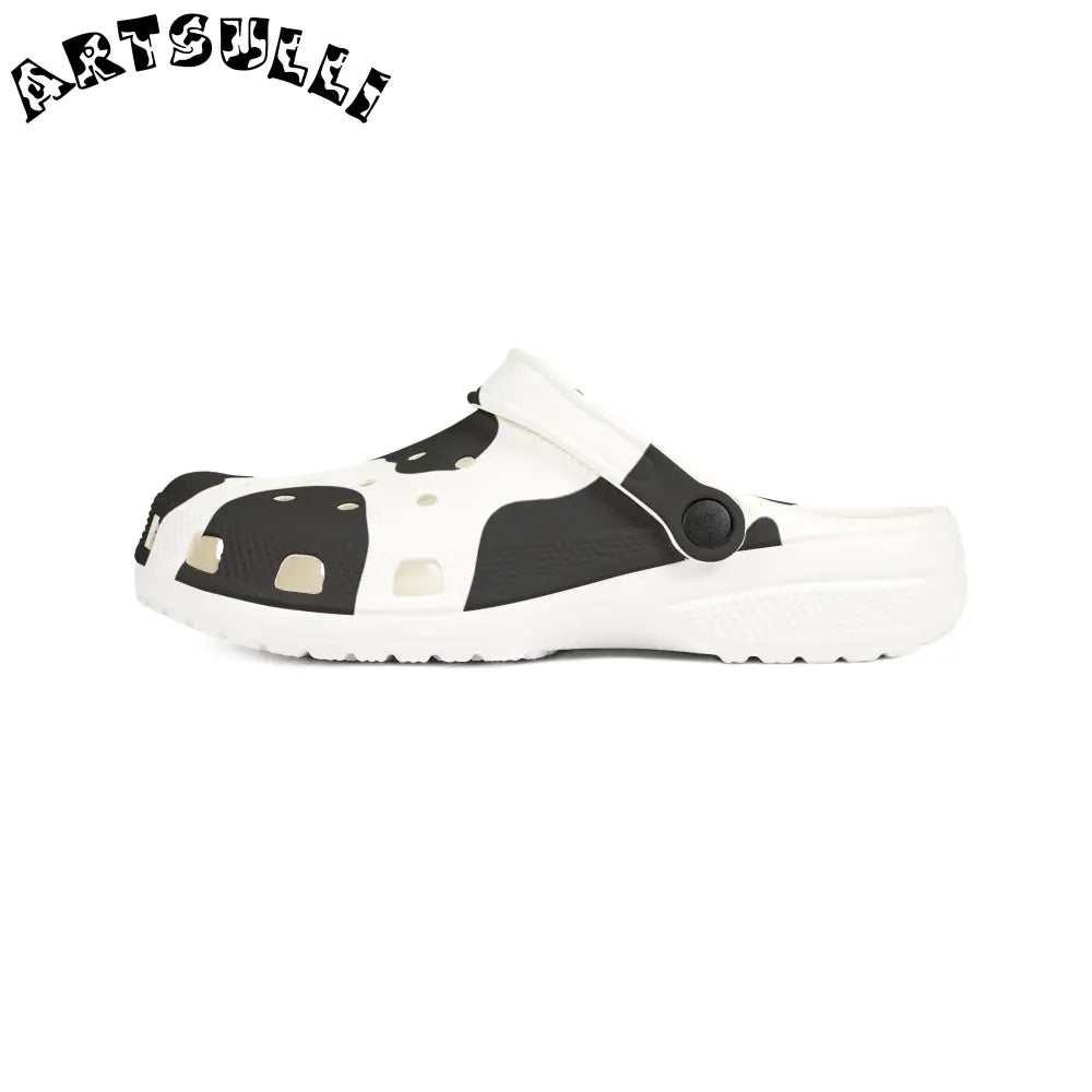 JAKKOUTTHEBXX Cow Print EVA Foam Clogs with Illustration Printed Design 2025