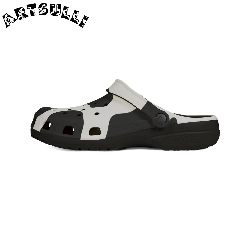 JAKKOUTTHEBXX Cow Print EVA Foam Clogs with Illustration Printed Design 2025