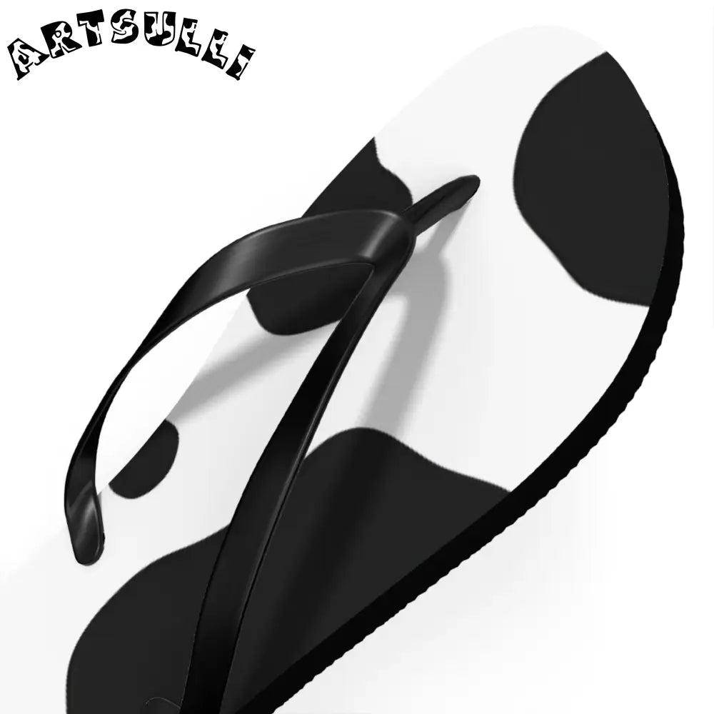 JAKKOUTTHEBXX Cow Print Illustration Printed Flip Flops 2025