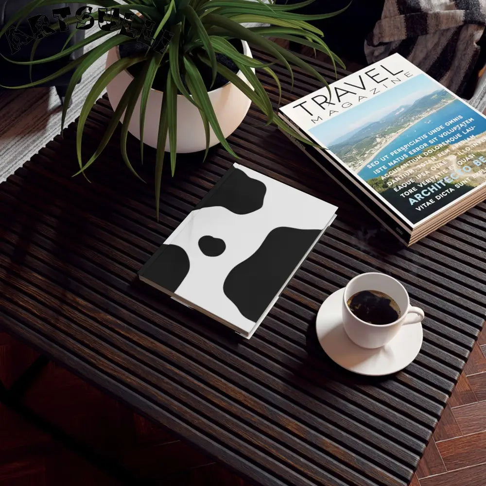 JAKKOUTTHEBXX Cow Print Hardcover Journal 2025