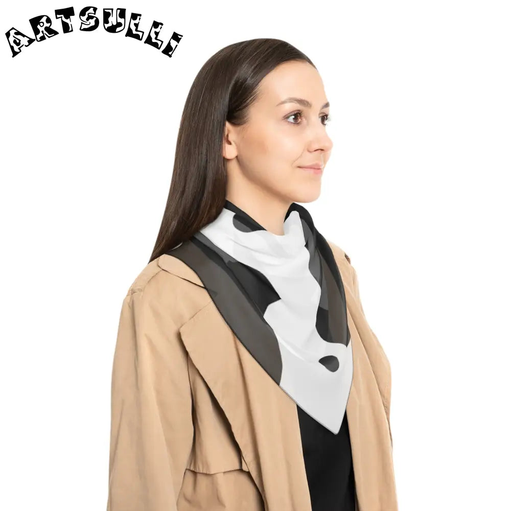 JAKKOUTTHEBXX White and Black Cow Print Bandana JAKKOUTTHEBXX