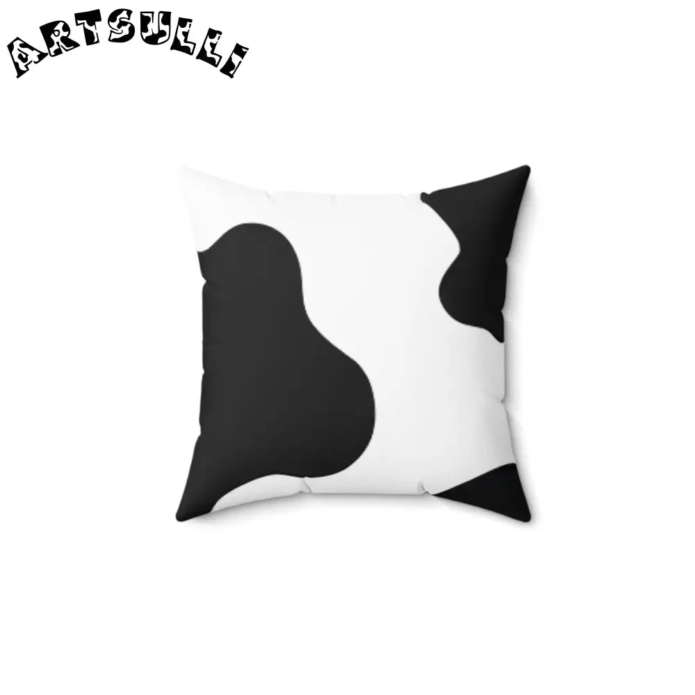 JAKKOUTTHEBXX Black and White Cow Print Throw Pillow JAKKOUTTHEBXX