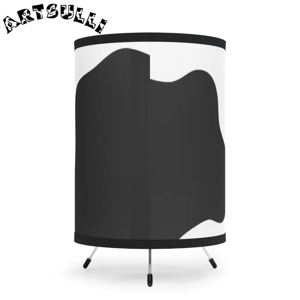 JAKKOUTTHEBXX Cow print tripod lamp with art printed shade 2025