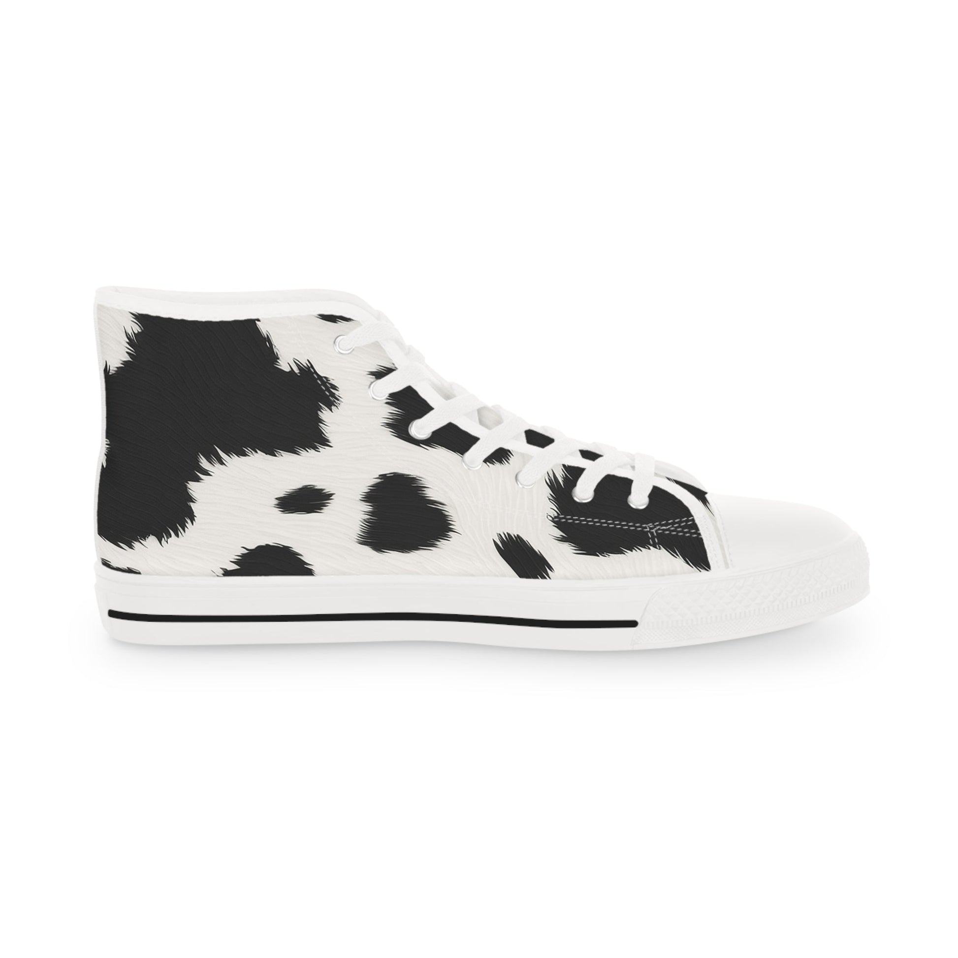 Printify Cow Print High Top Canvas Sneakers 2025