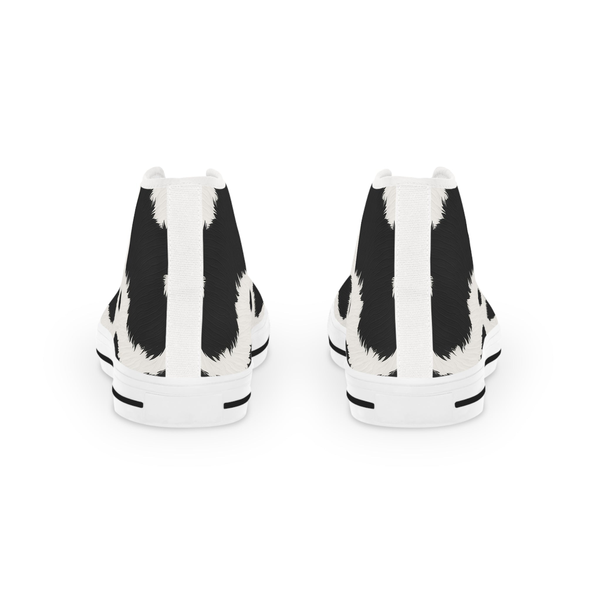 Printify Cow Print High Top Canvas Sneakers 2025