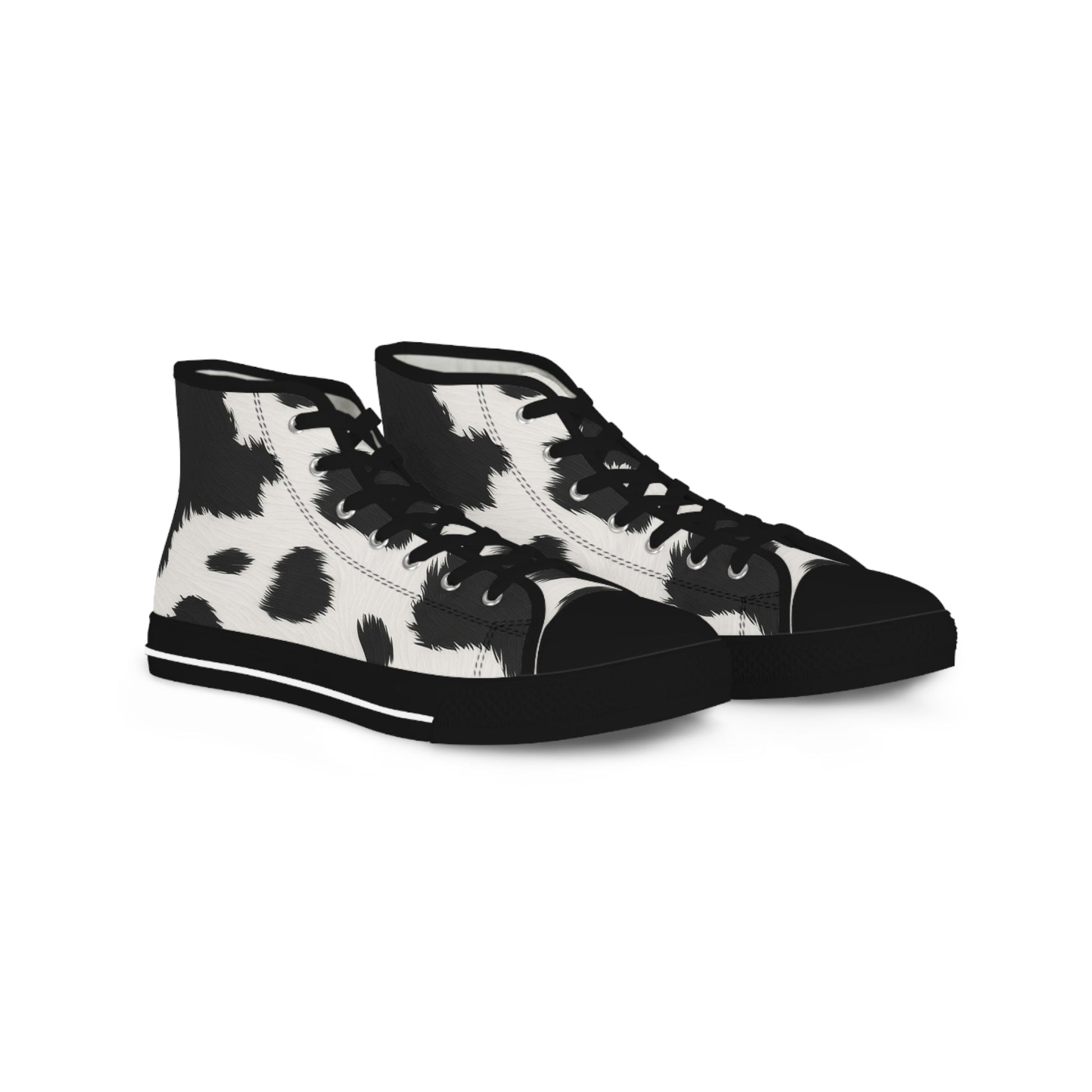 Printify Cow Print High Top Canvas Sneakers 2025