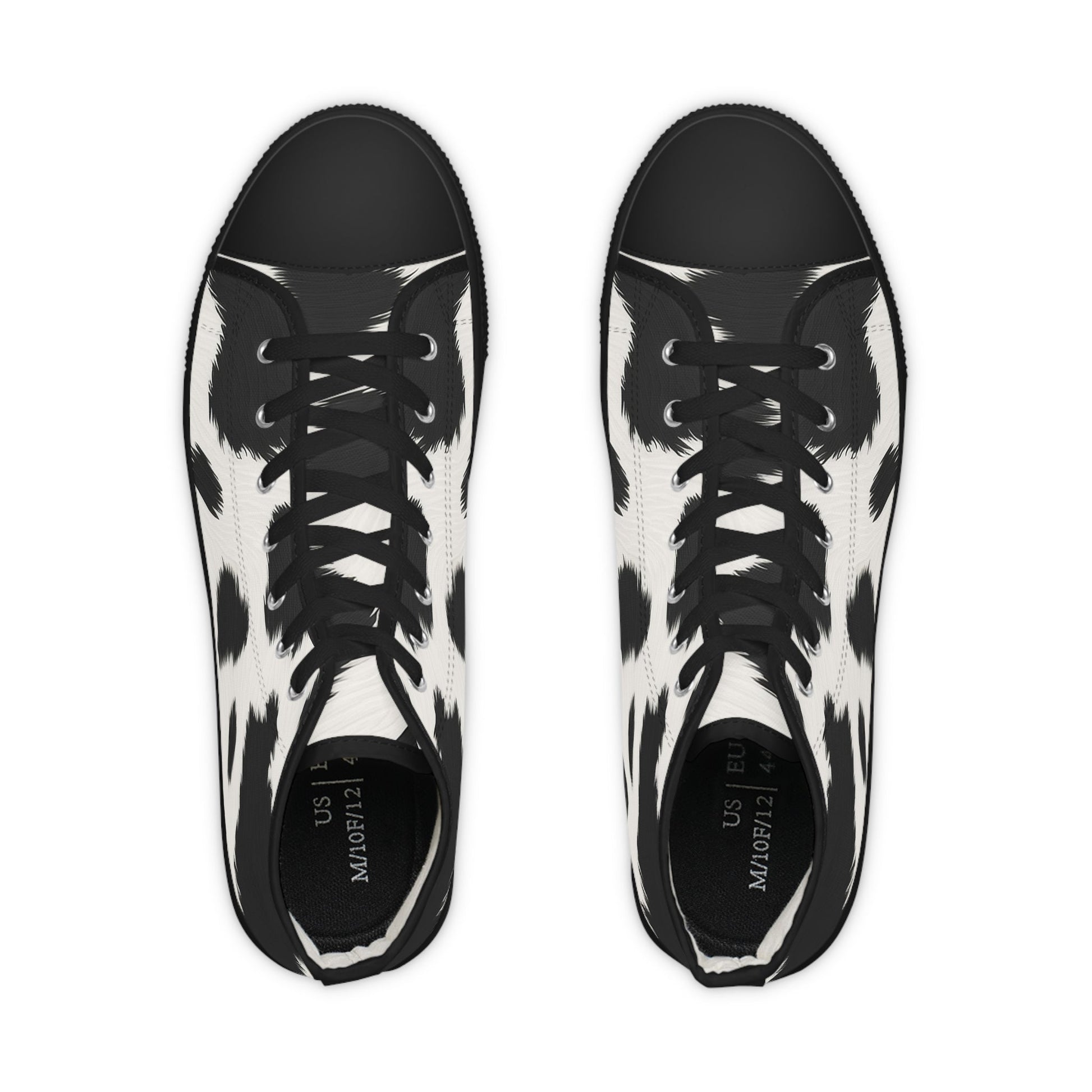 Printify Cow Print High Top Canvas Sneakers 2025