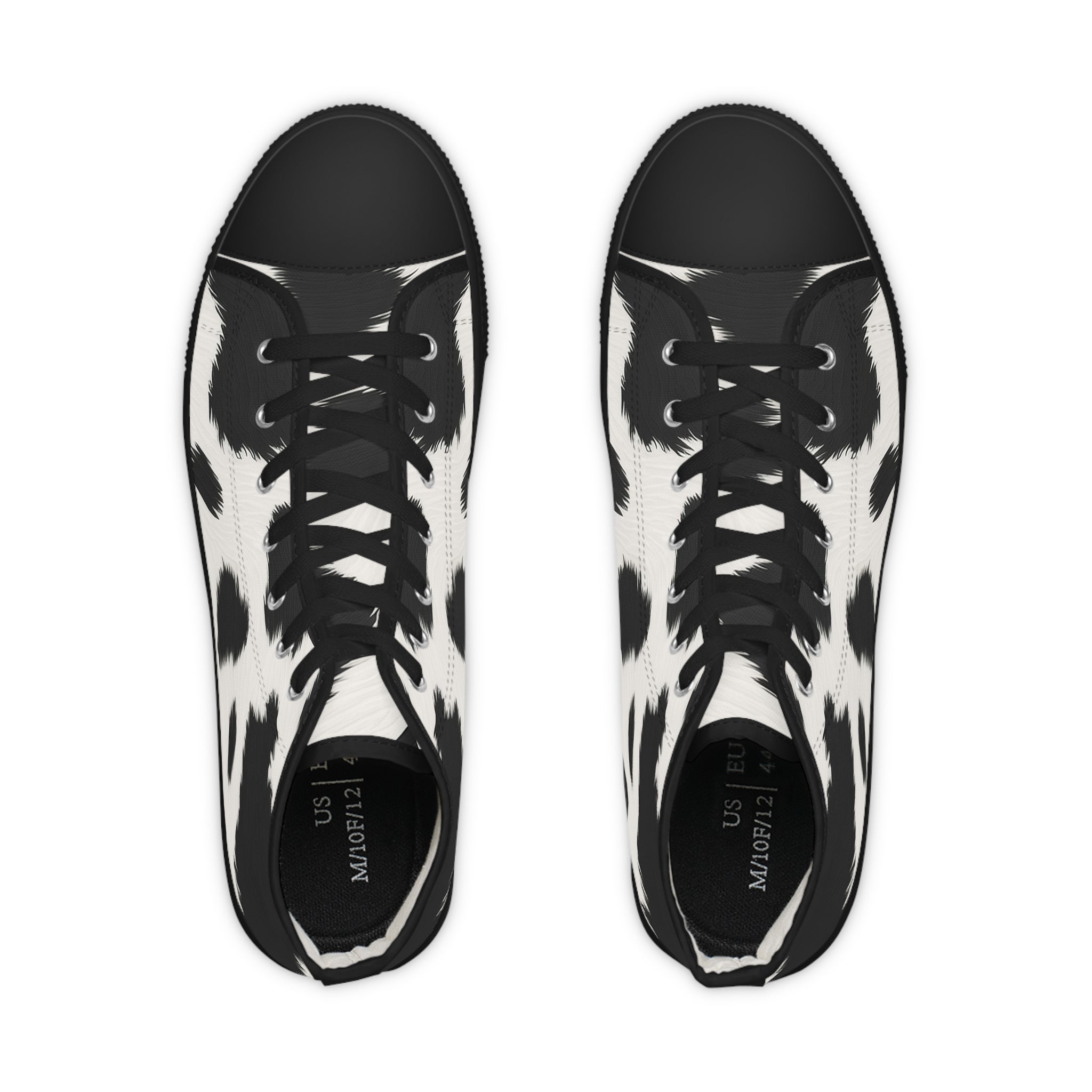 Printify Cow Print High Top Canvas Sneakers 2025