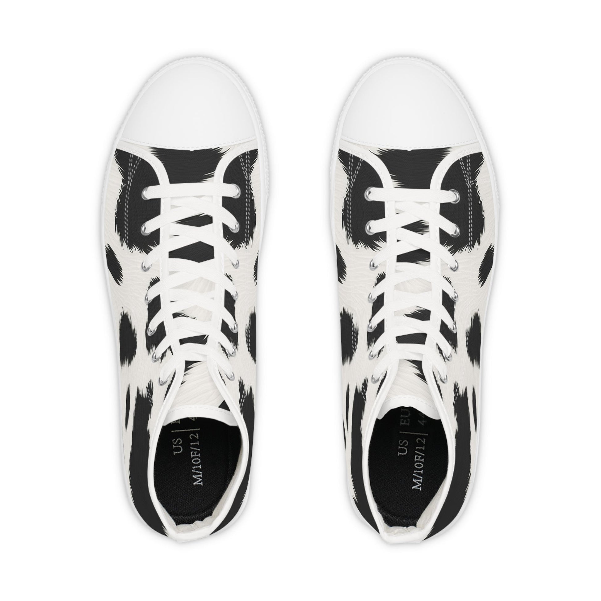 Printify Cow Print High Top Canvas Sneakers 2025