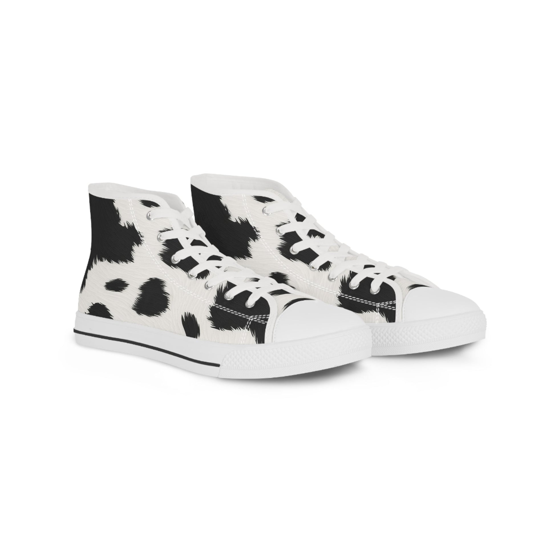 Printify Cow Print High Top Canvas Sneakers 2025