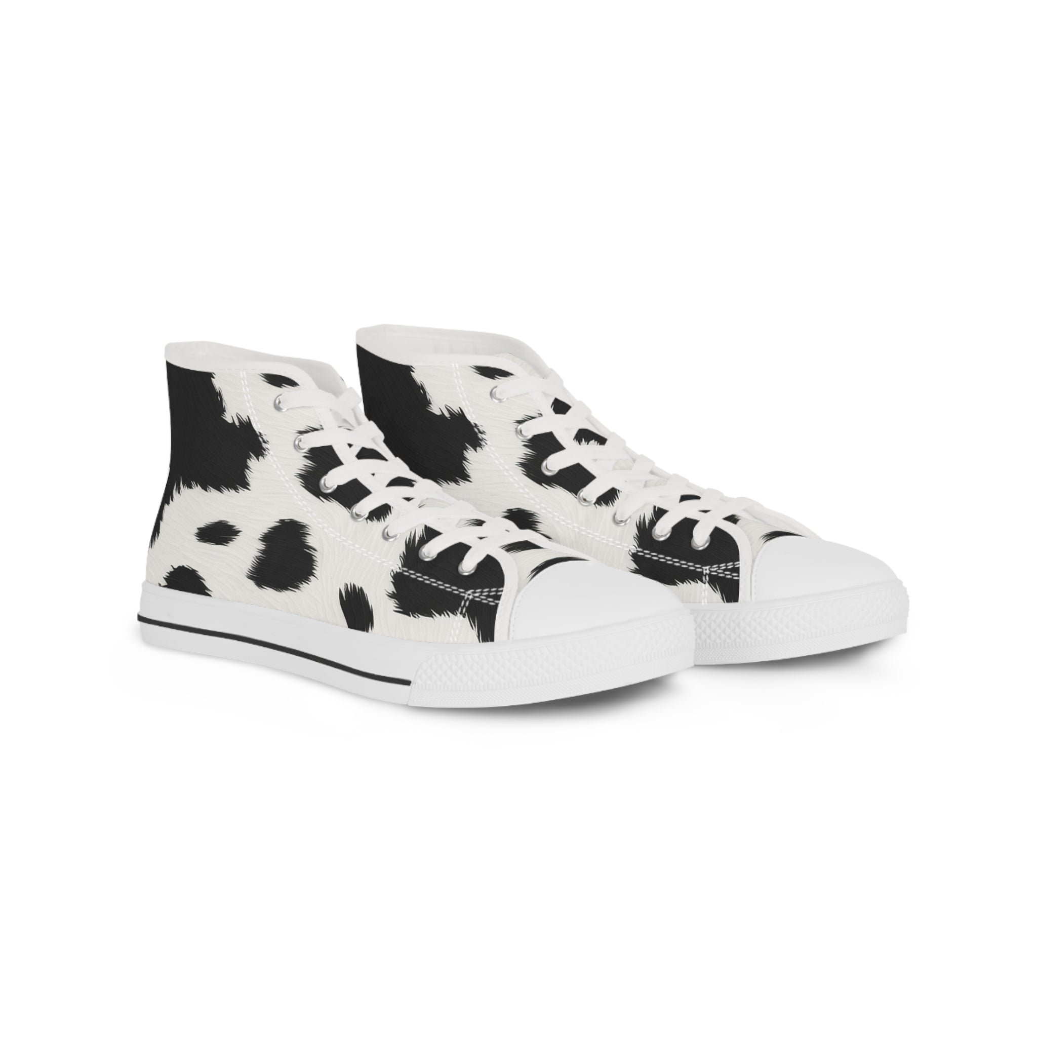 Printify Cow Print High Top Canvas Sneakers 2025