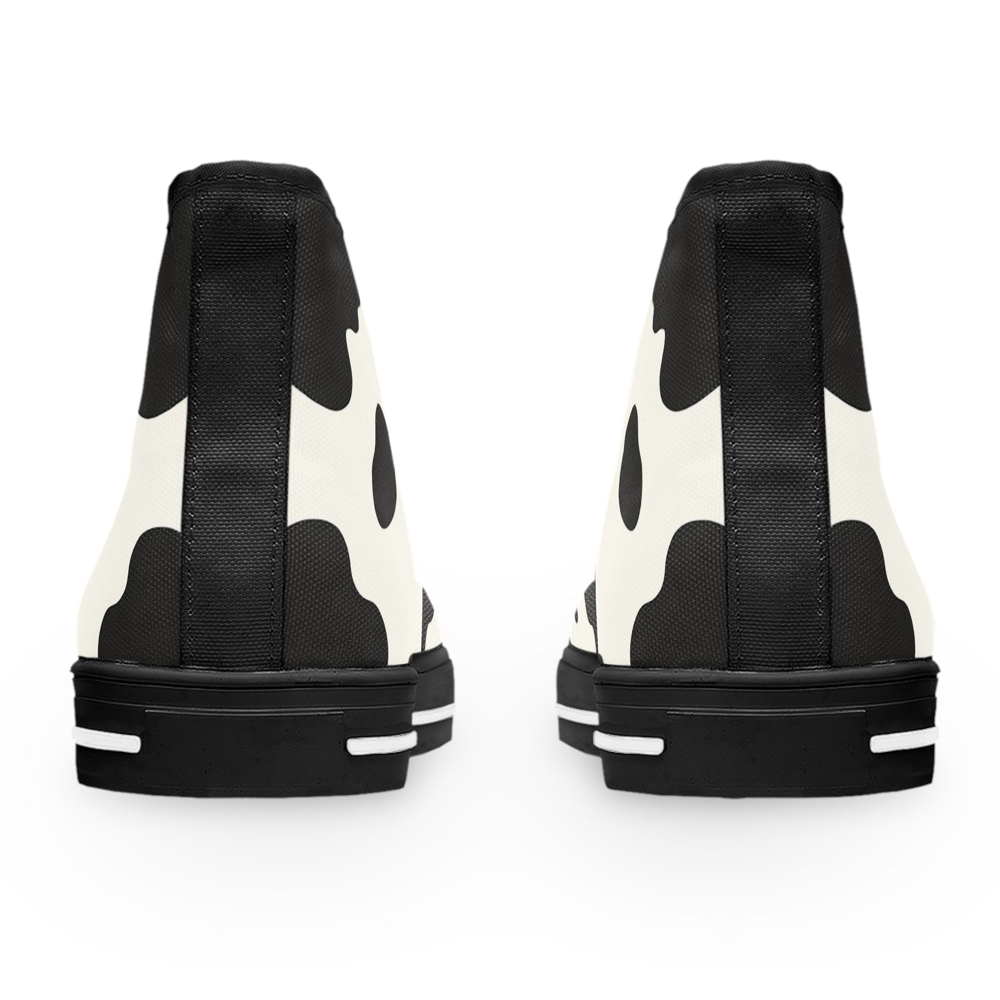 Cow Print High-Top Sneakers, Artsulli - Art is Long, Life is Short, Shoes, , , , , , , 