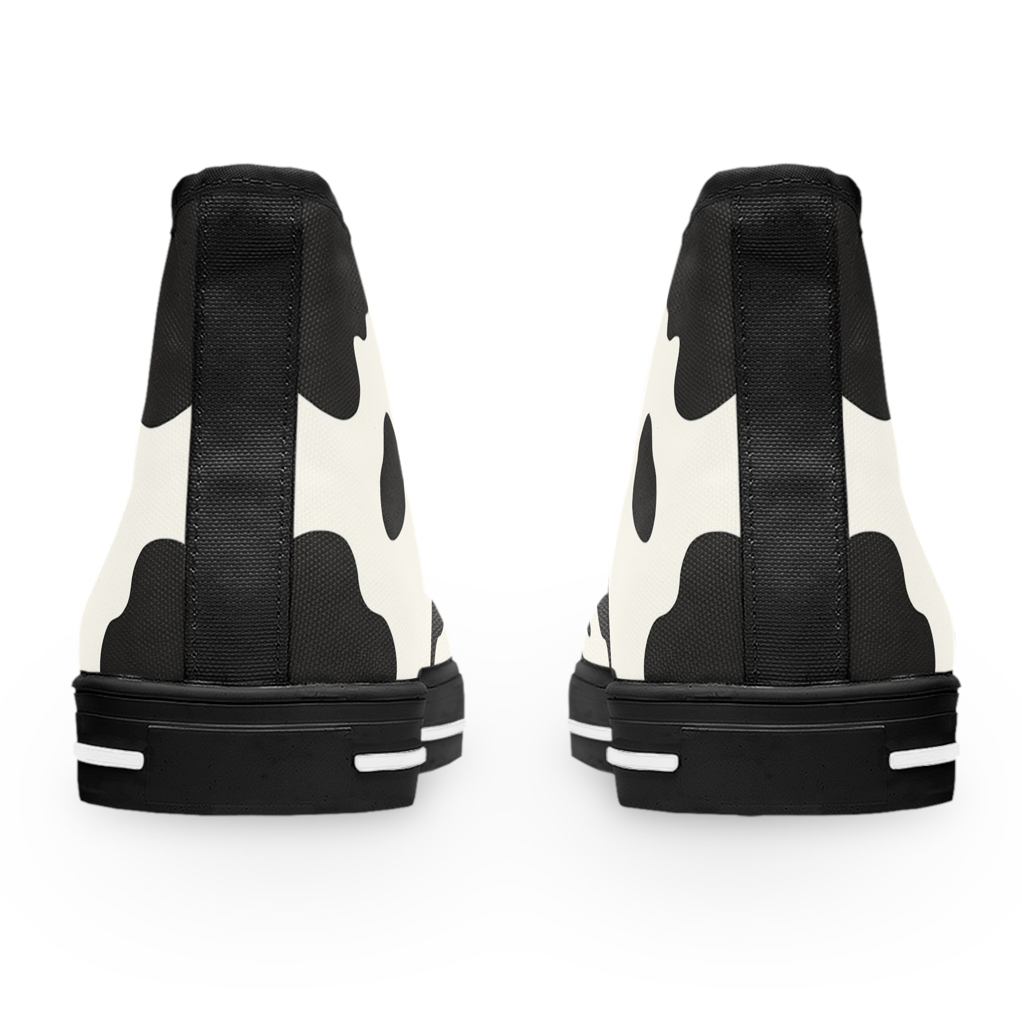 Cow Print High-Top Sneakers, Artsulli - Art is Long, Life is Short, Shoes, , , , , , , 