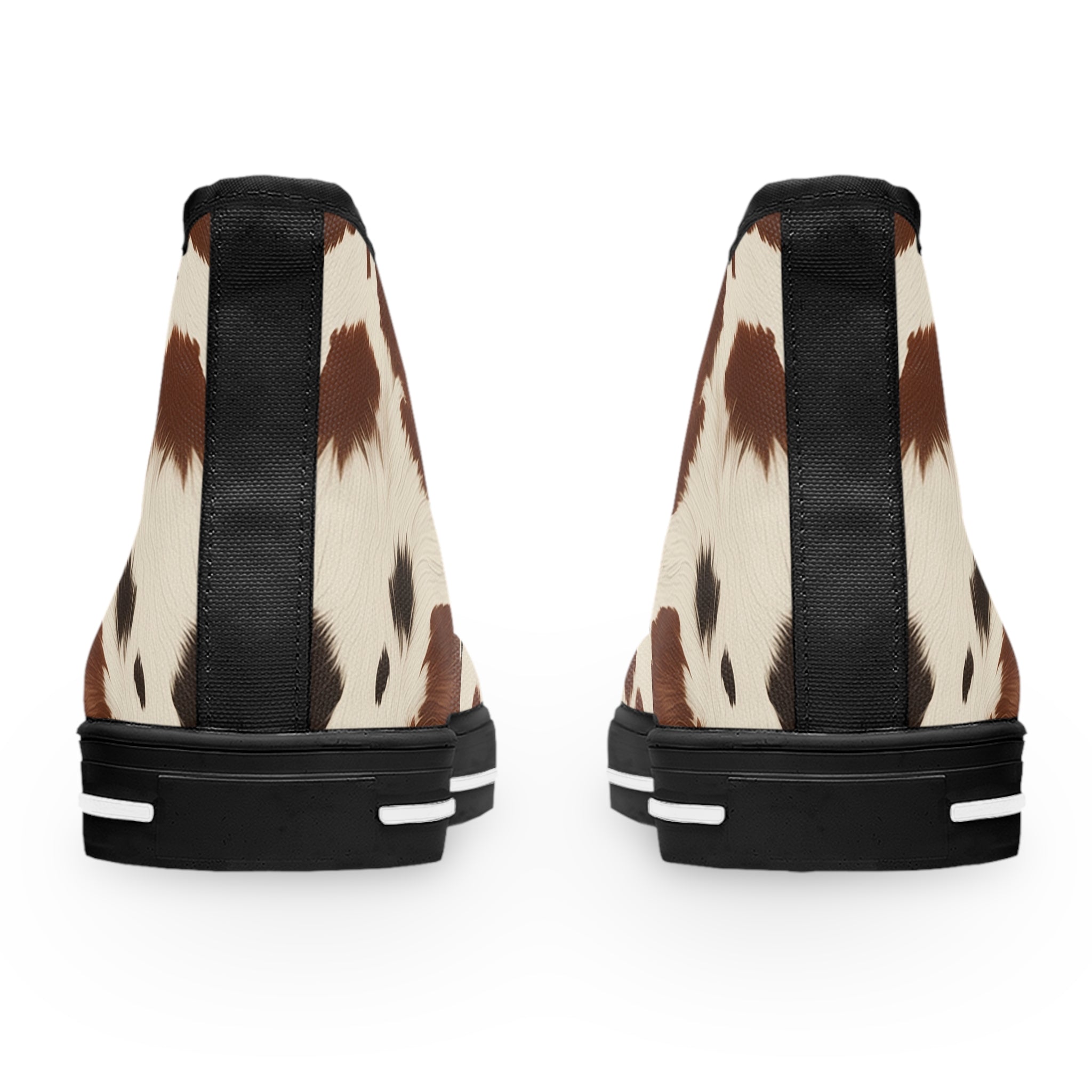 Cow Print High Top Sneakers, Artsulli - Art is Long, Life is Short, Shoes, , , , , , , 