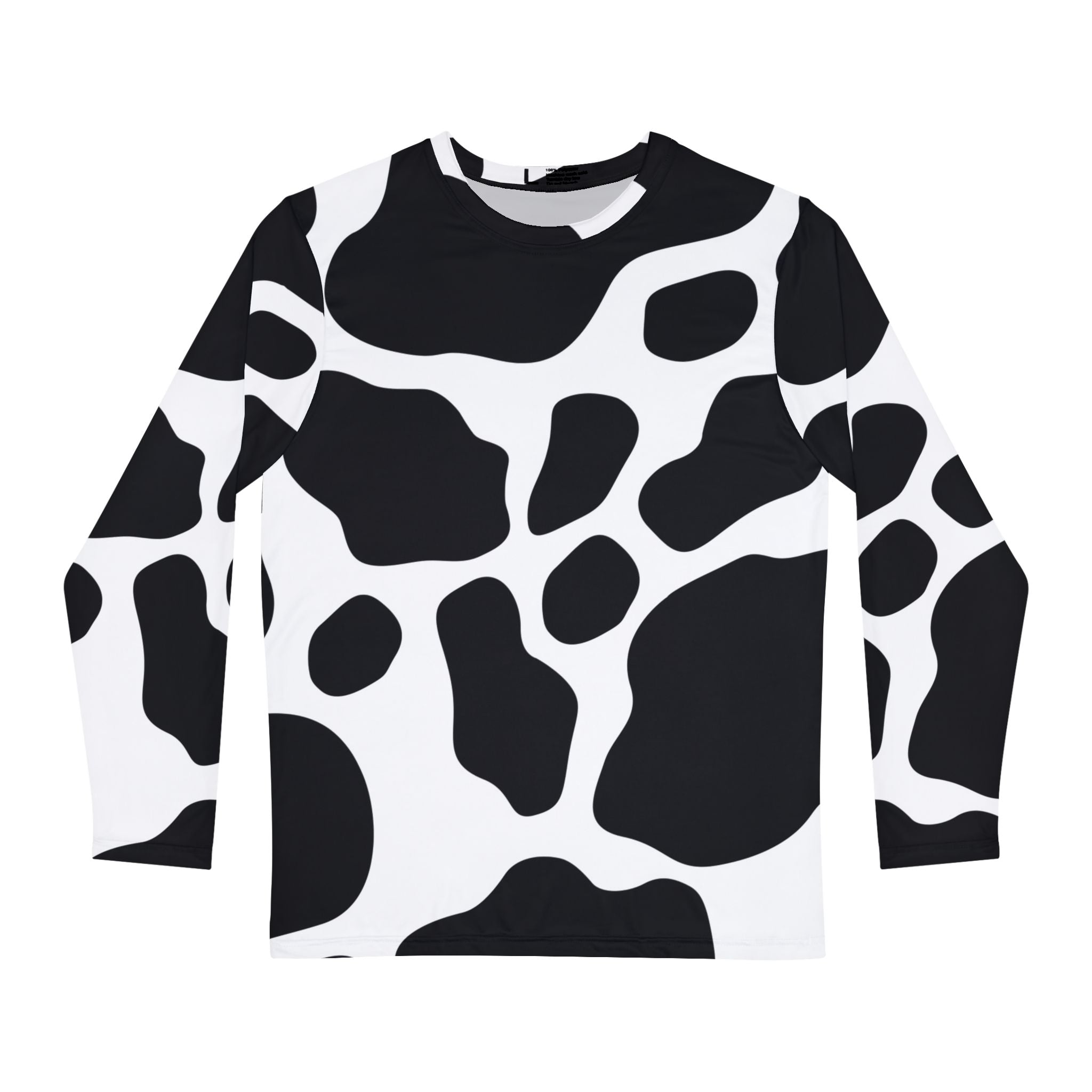 Cow Print Long Sleeve Shirt, Artsulli - Art is Long, Life is Short, All Over Prints, Size, XS, , , , , 16760363243583018428