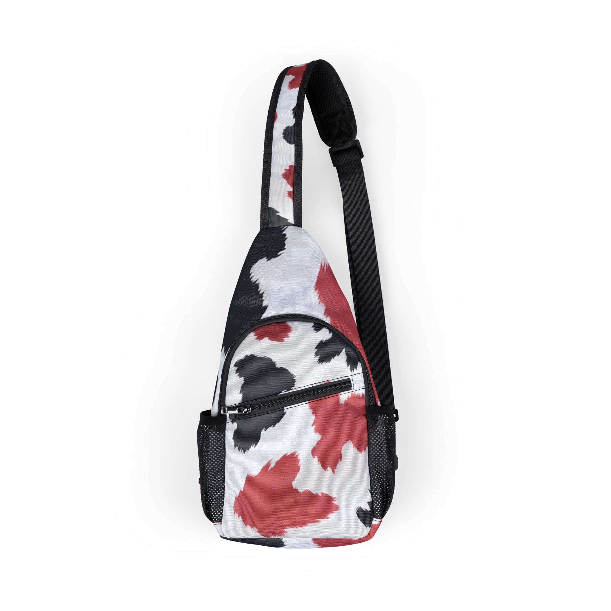Cow Print Patchwork Chest Bag, Artsulli - Art is Long, Life is Short, Bags, Size, One size, , , , , 19265378261564402913