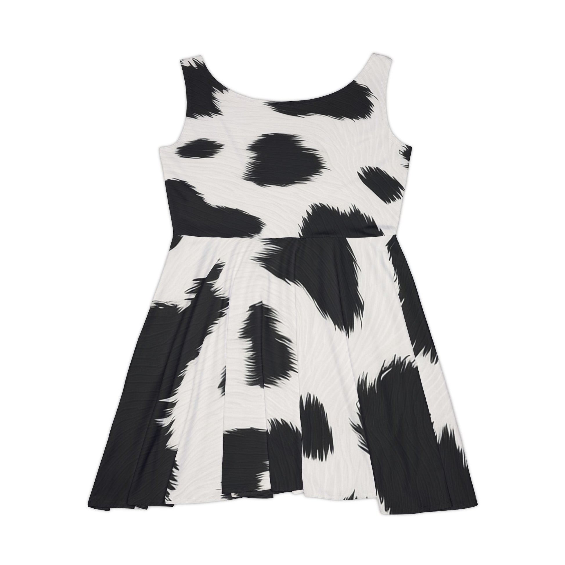 Cow Print Skater Dress, Artsulli - Art is Long, Life is Short, All Over Prints, , , , , , , 