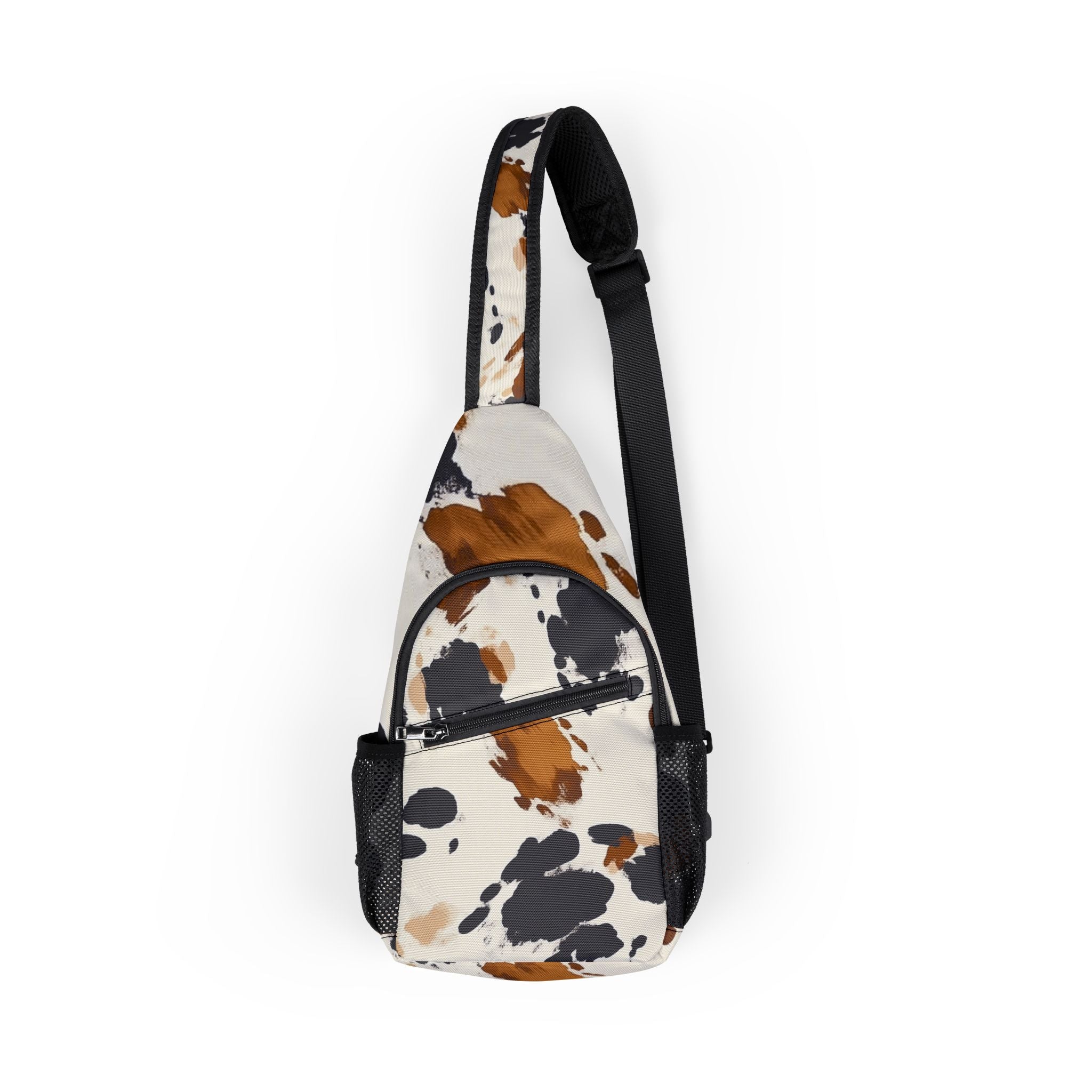Cow Print Sling Chest Bag, Artsulli - Art is Long, Life is Short, Bags, Size, One size, , , , , 84357867204148204361