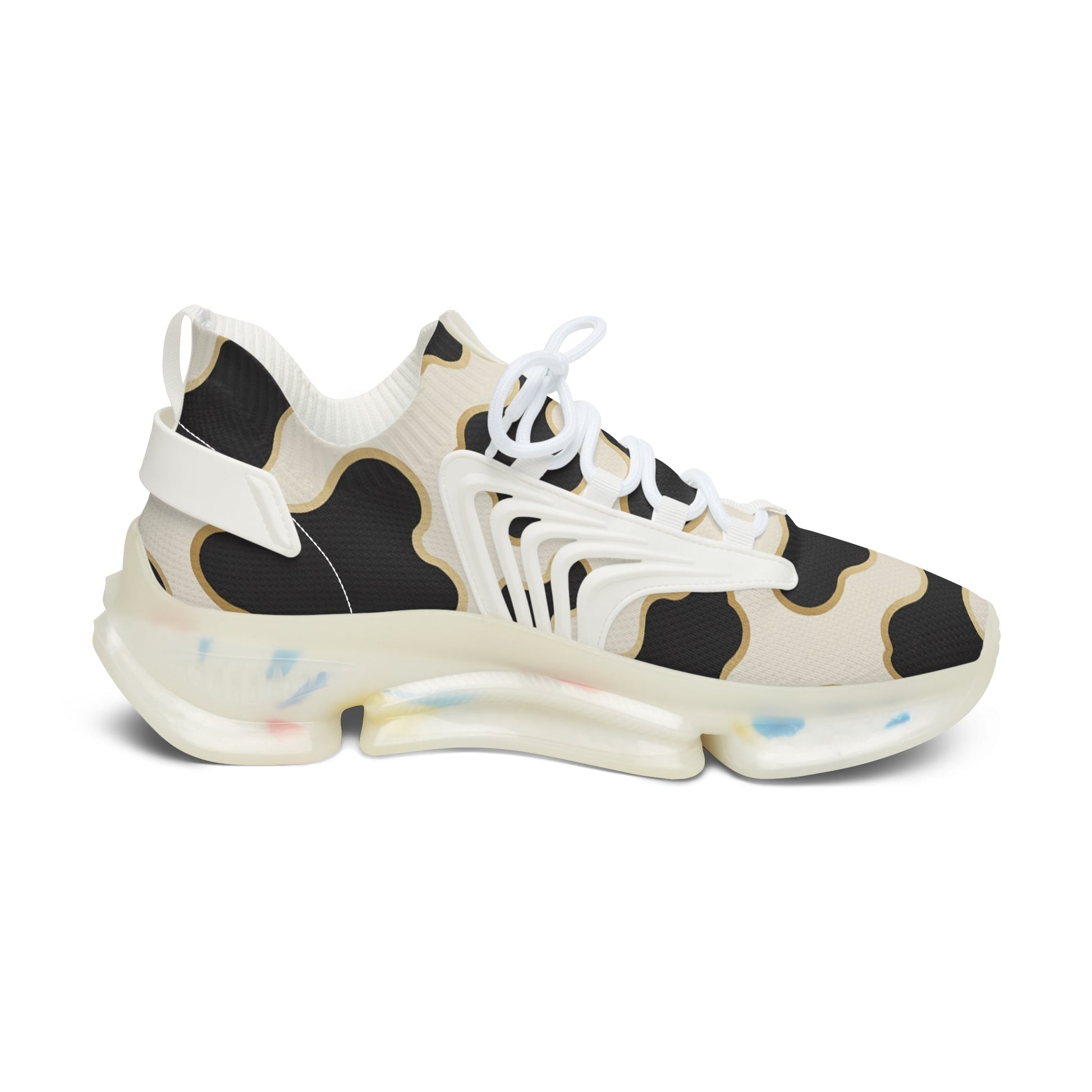 Cow Print Speckled Sole Mesh Sneakers, Artsulli - Art is Long, Life is Short, Shoes, , , , , , , 