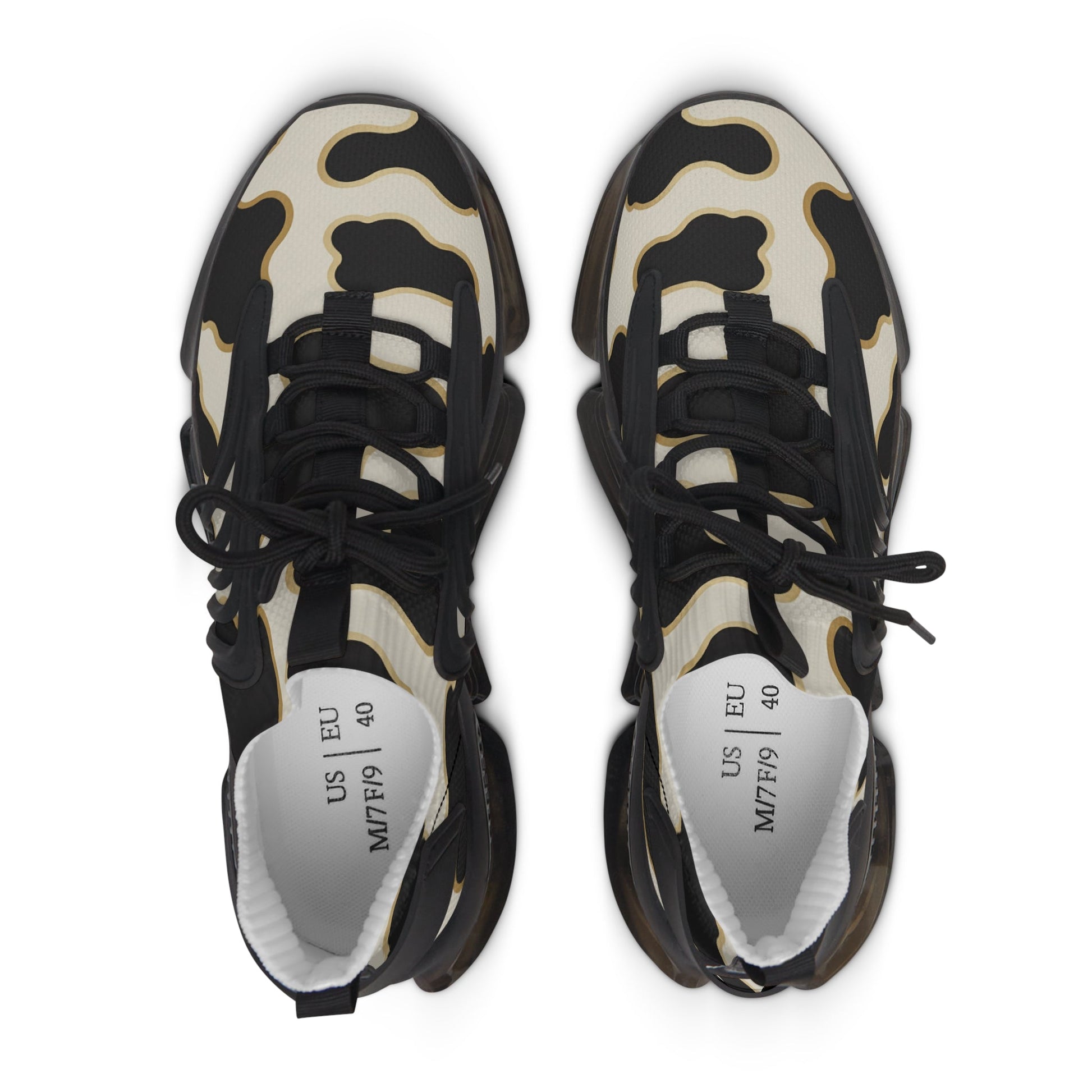 Cow Print Speckled Sole Mesh Sneakers, Artsulli - Art is Long, Life is Short, Shoes, , , , , , , 