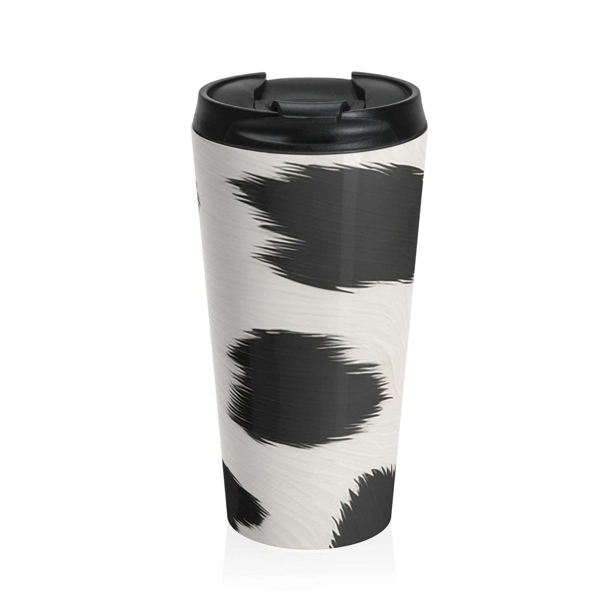 JAKKOUTTHEBXX Cow Print Stainless Steel Travel Mug 2025