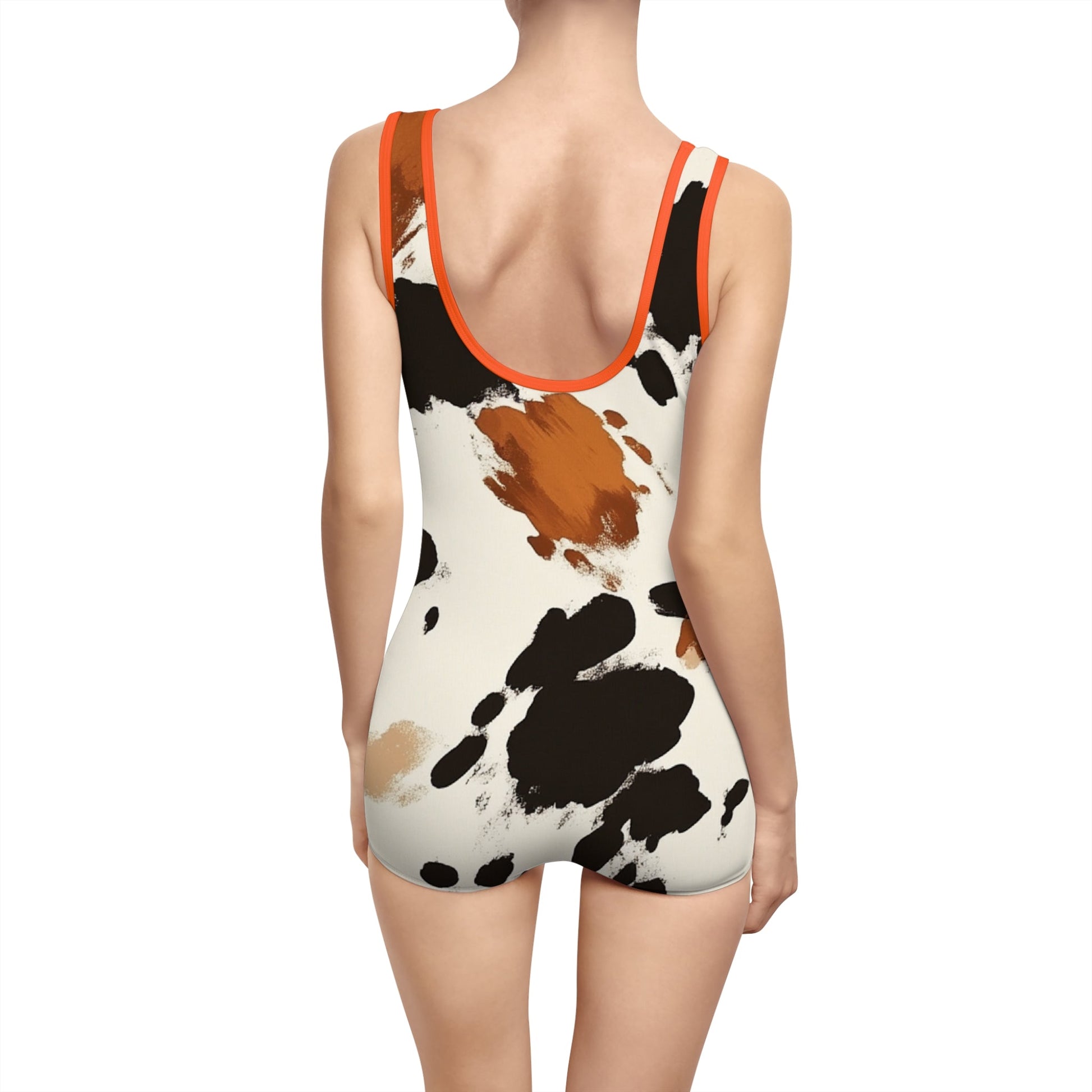 Cow Print Tank One Piece Swimsuit, Artsulli - Art is Long, Life is Short, All Over Prints, , , , , , , 