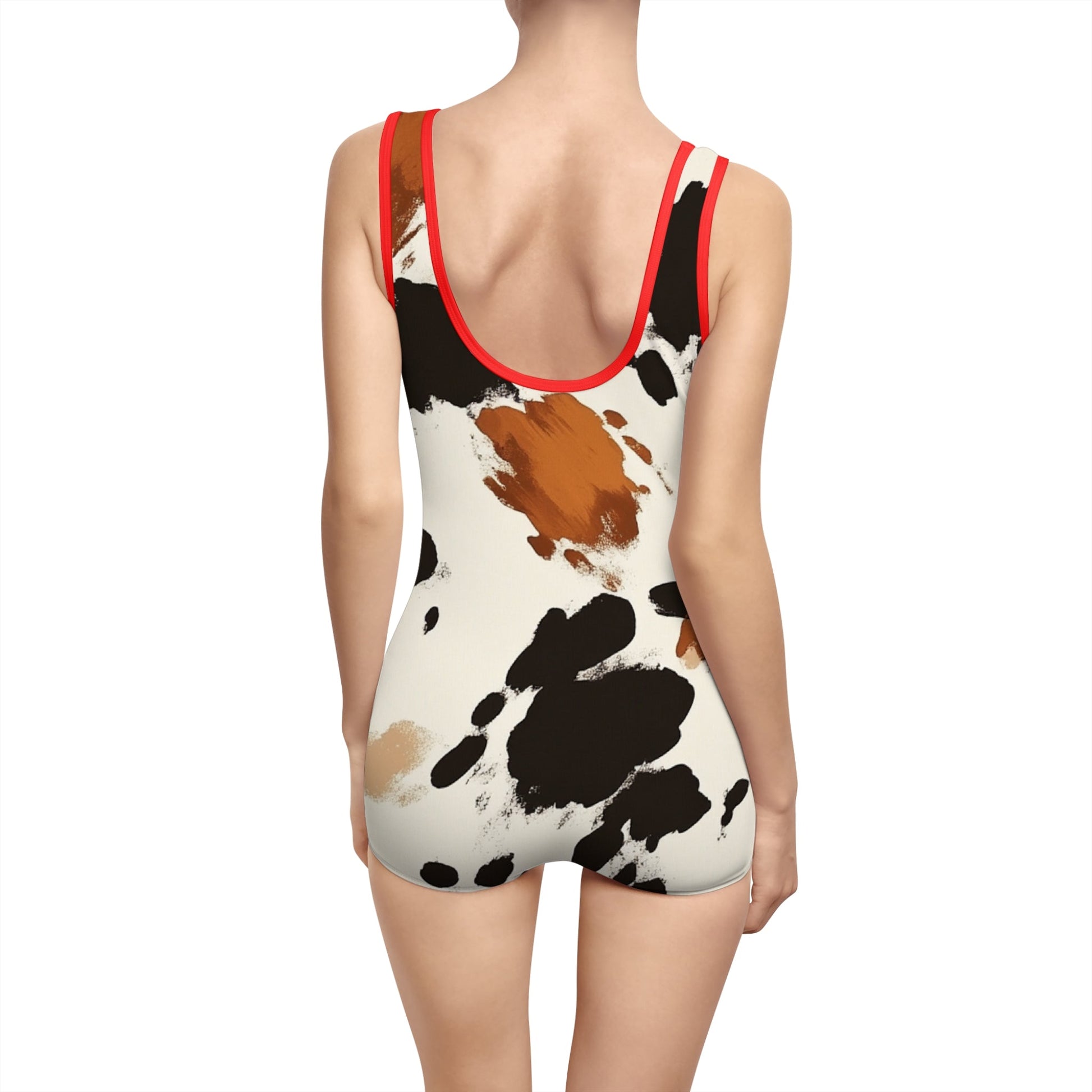 Cow Print Tank One Piece Swimsuit, Artsulli - Art is Long, Life is Short, All Over Prints, , , , , , , 
