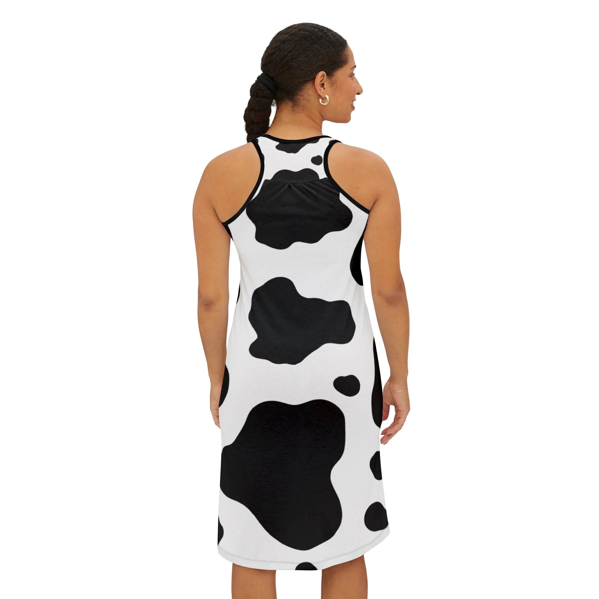 Cow Print Tank Top Dress Comfortable Wearing Experience, Artsulli - Art is Long, Life is Short, Tank Top, , , , , , , 