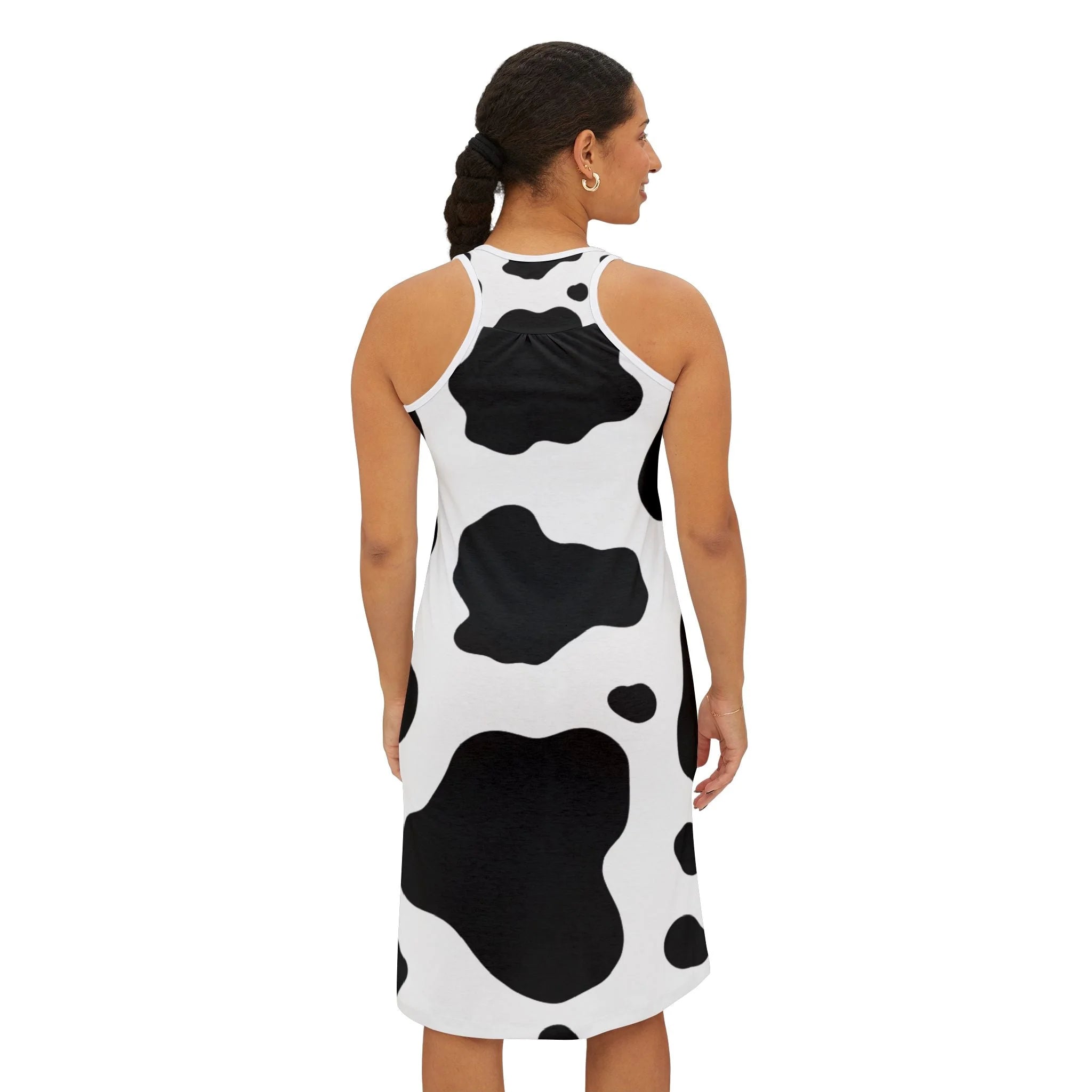 Cow Print Tank Top Dress Comfortable Wearing Experience, Artsulli - Art is Long, Life is Short, Tank Top, , , , , , , 