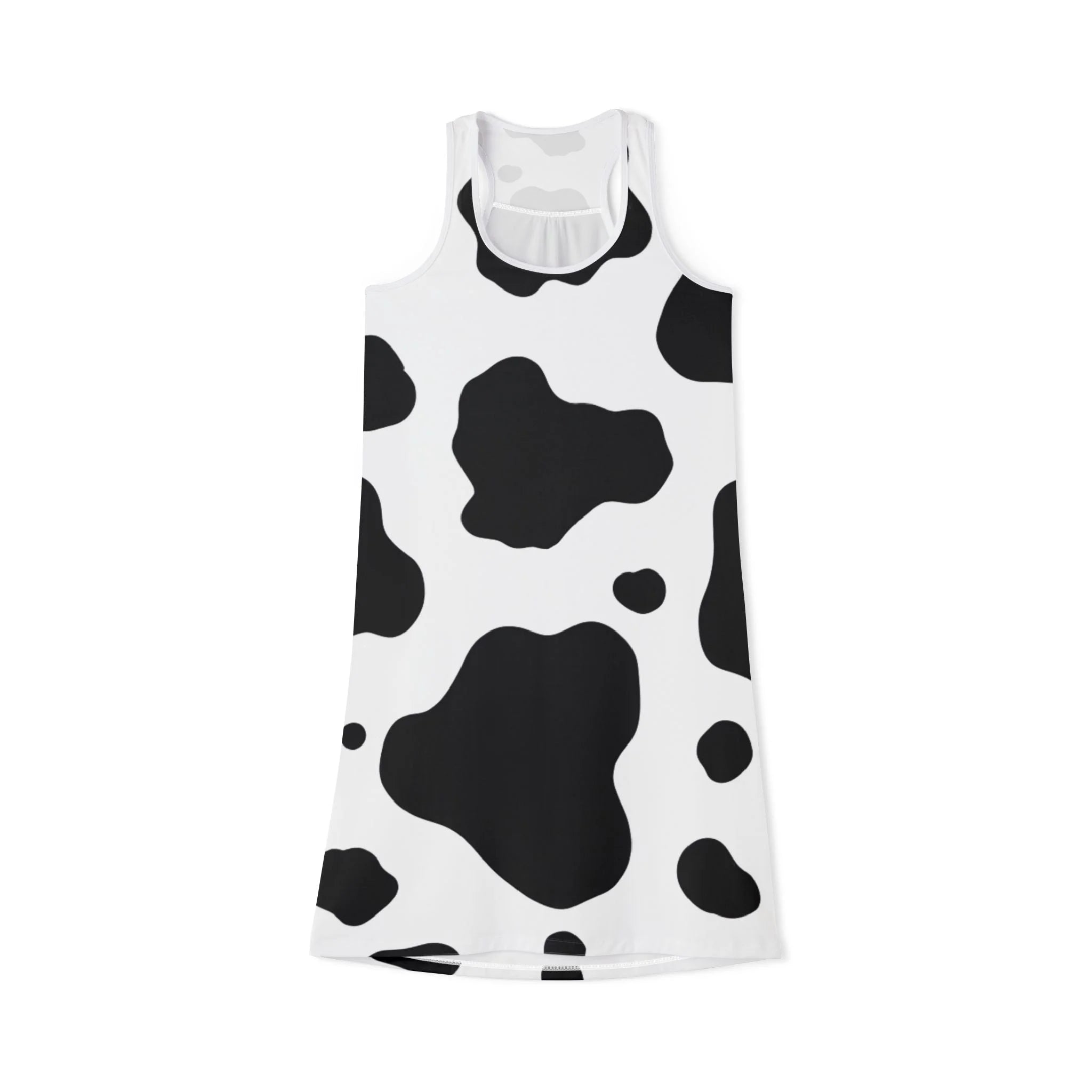 Cow Print Tank Top Dress Comfortable Wearing Experience, Artsulli - Art is Long, Life is Short, Tank Top, Size, XS, Color, White, , , 34724271624011