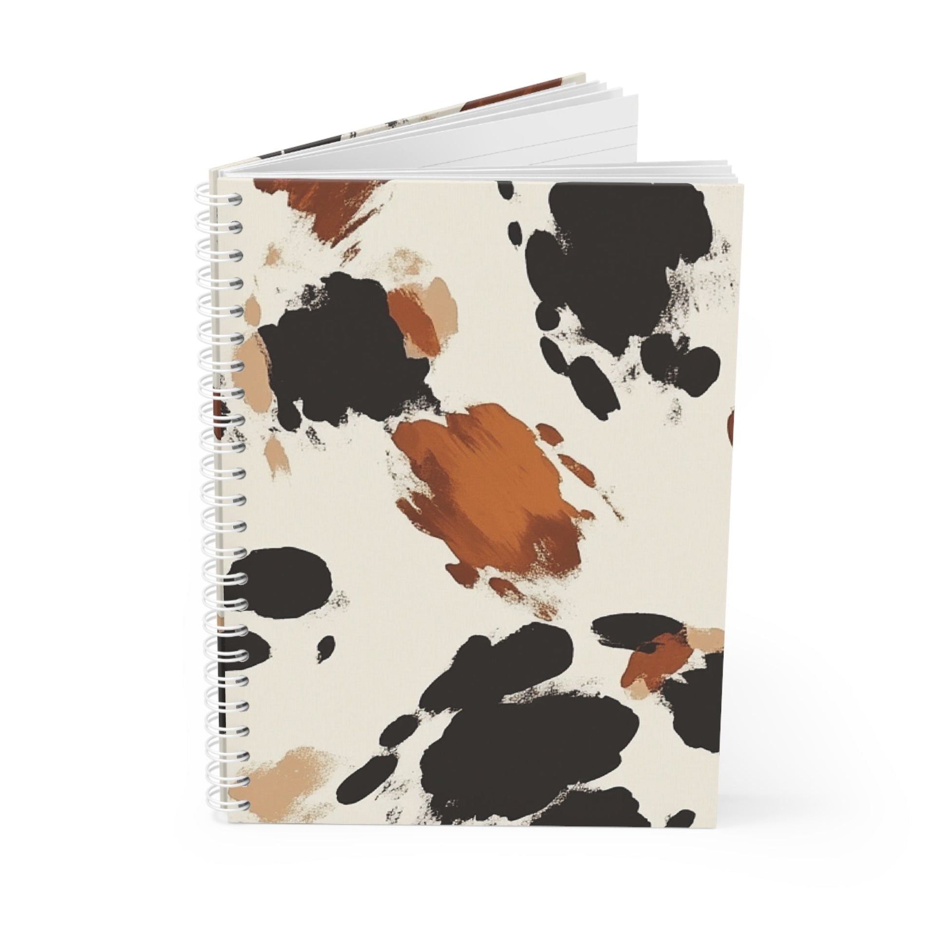 Cow Print Wide-Ruled Spiral Notebook, Artsulli - Art is Long, Life is Short, Paper products, , , , , , , 