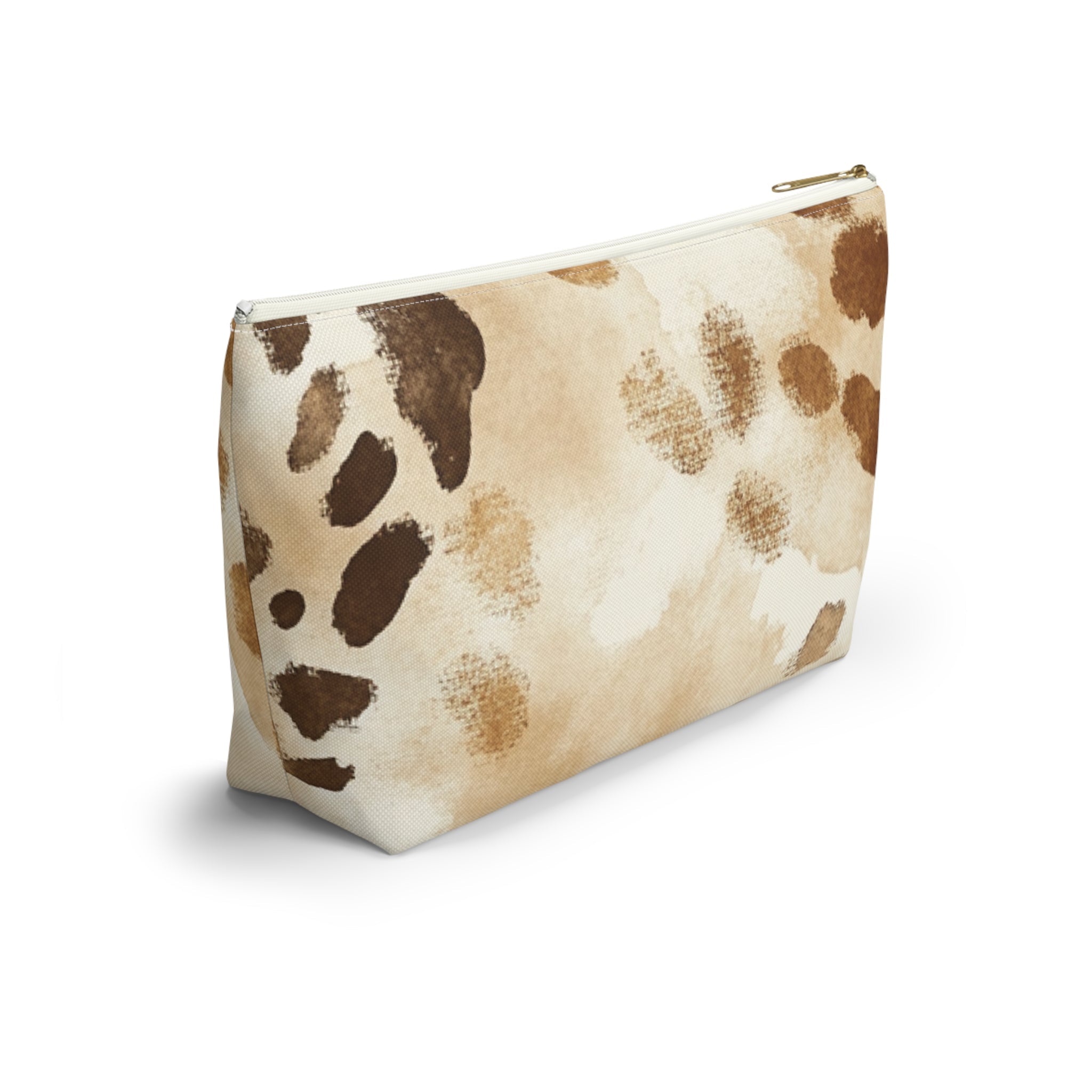 Cow Print Zipper Pouch, Artsulli - Art is Long, Life is Short, Bags, , , , , , , 