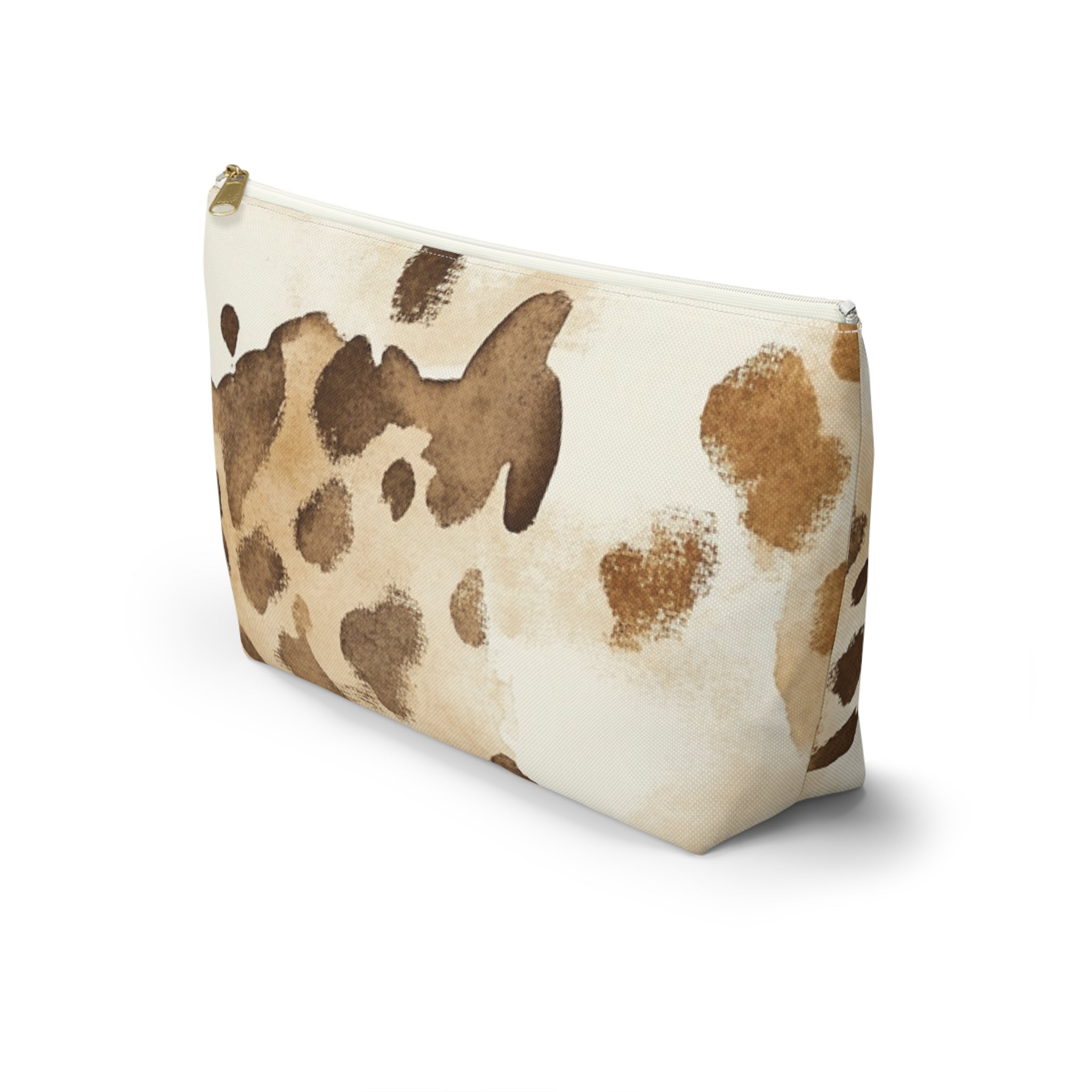 Cow Print Zipper Pouch, Artsulli - Art is Long, Life is Short, Bags, , , , , , , 