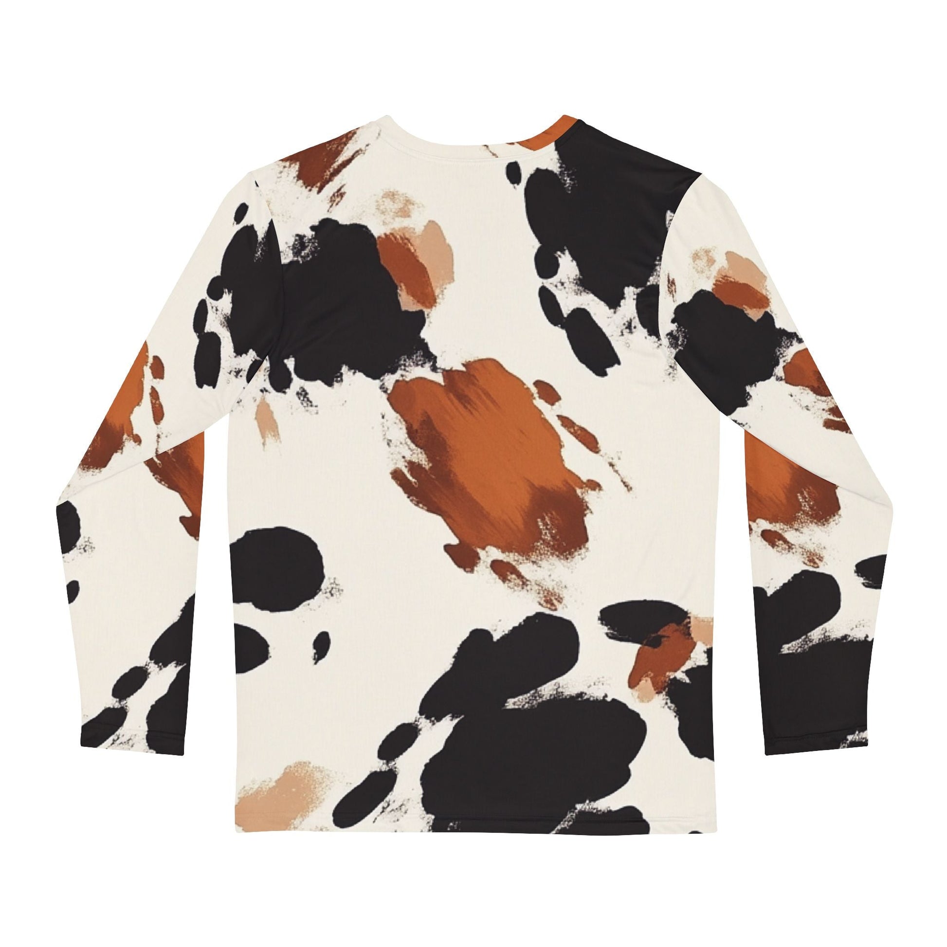 Cowhide Print Long Sleeve Shirt, Artsulli - Art is Long, Life is Short, All Over Prints, , , , , , , 
