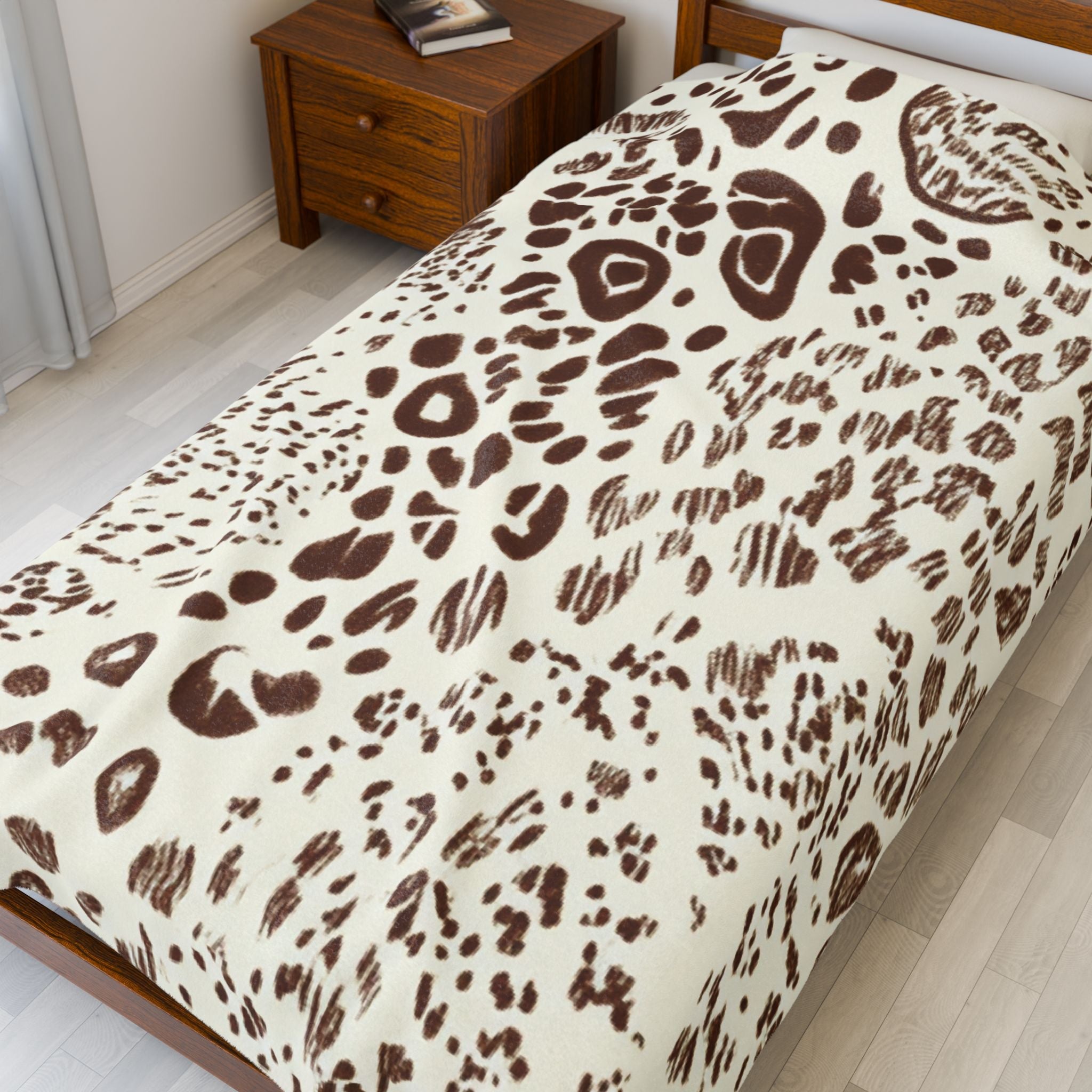 Cozy Animal Print Velveteen Blanket, Artsulli - Art is Long, Life is Short, All Over Prints, , , , , , , 