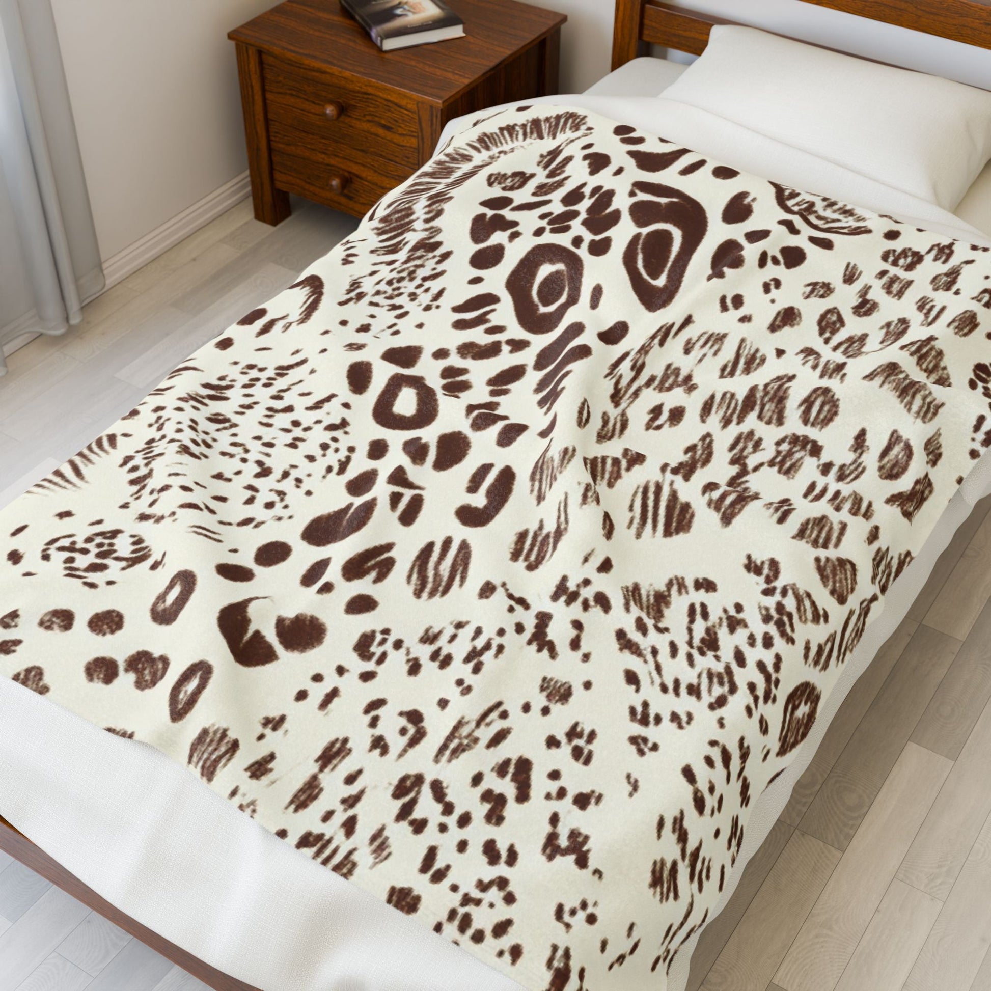 Cozy Animal Print Velveteen Blanket, Artsulli - Art is Long, Life is Short, All Over Prints, , , , , , , 