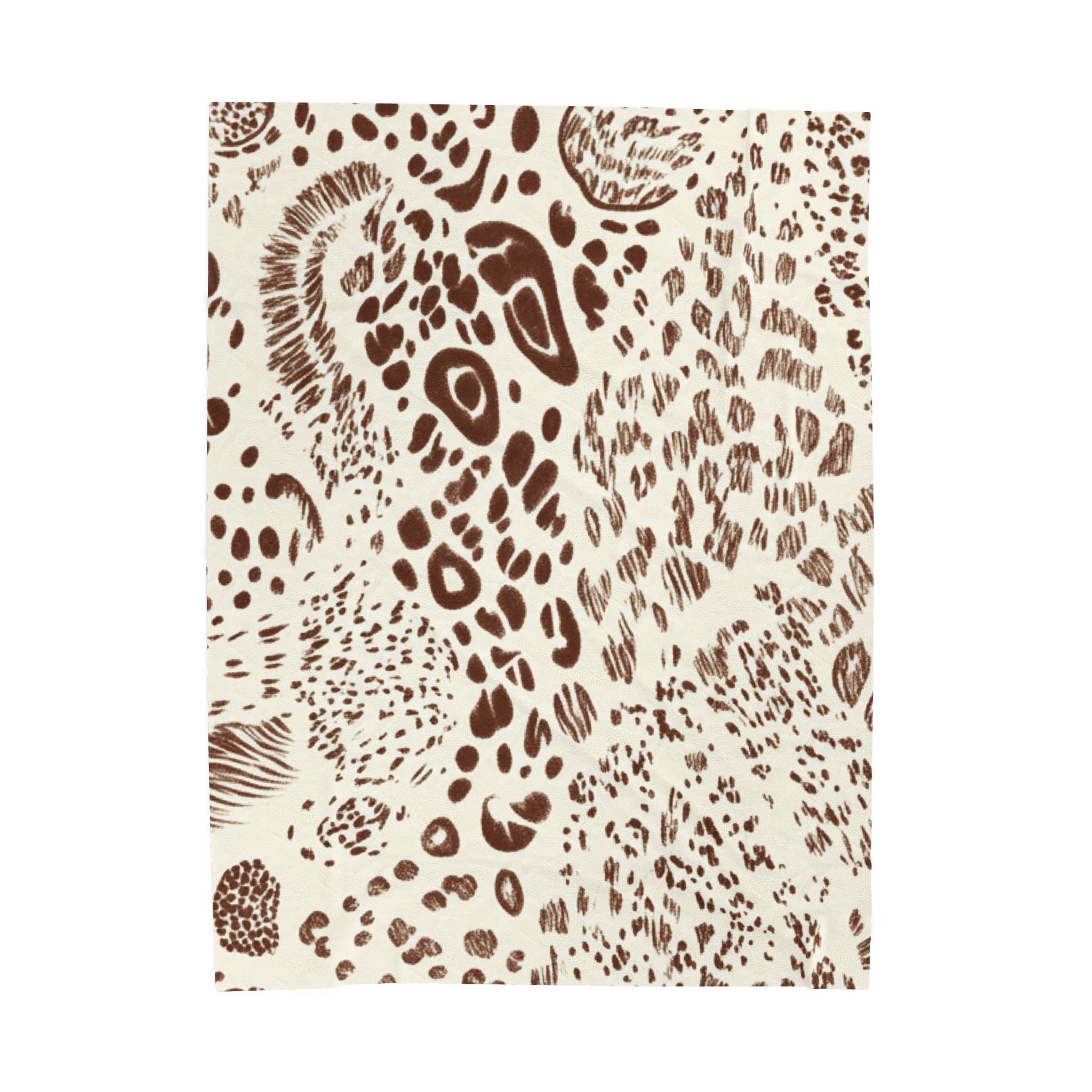 Cozy Animal Print Velveteen Blanket, Artsulli - Art is Long, Life is Short, All Over Prints, Size, 60" × 80", , , , , 49741459170231004055