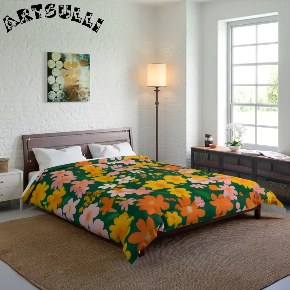 JAKKOUTTHEBXX Cozy Green Floral Throw Blanket 2025