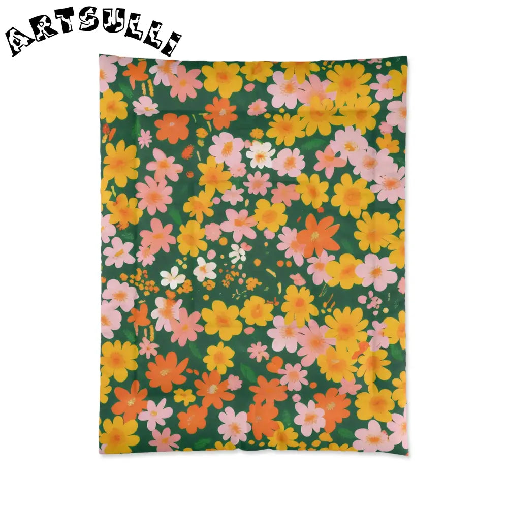JAKKOUTTHEBXX Cozy Green Floral Throw Blanket 2025