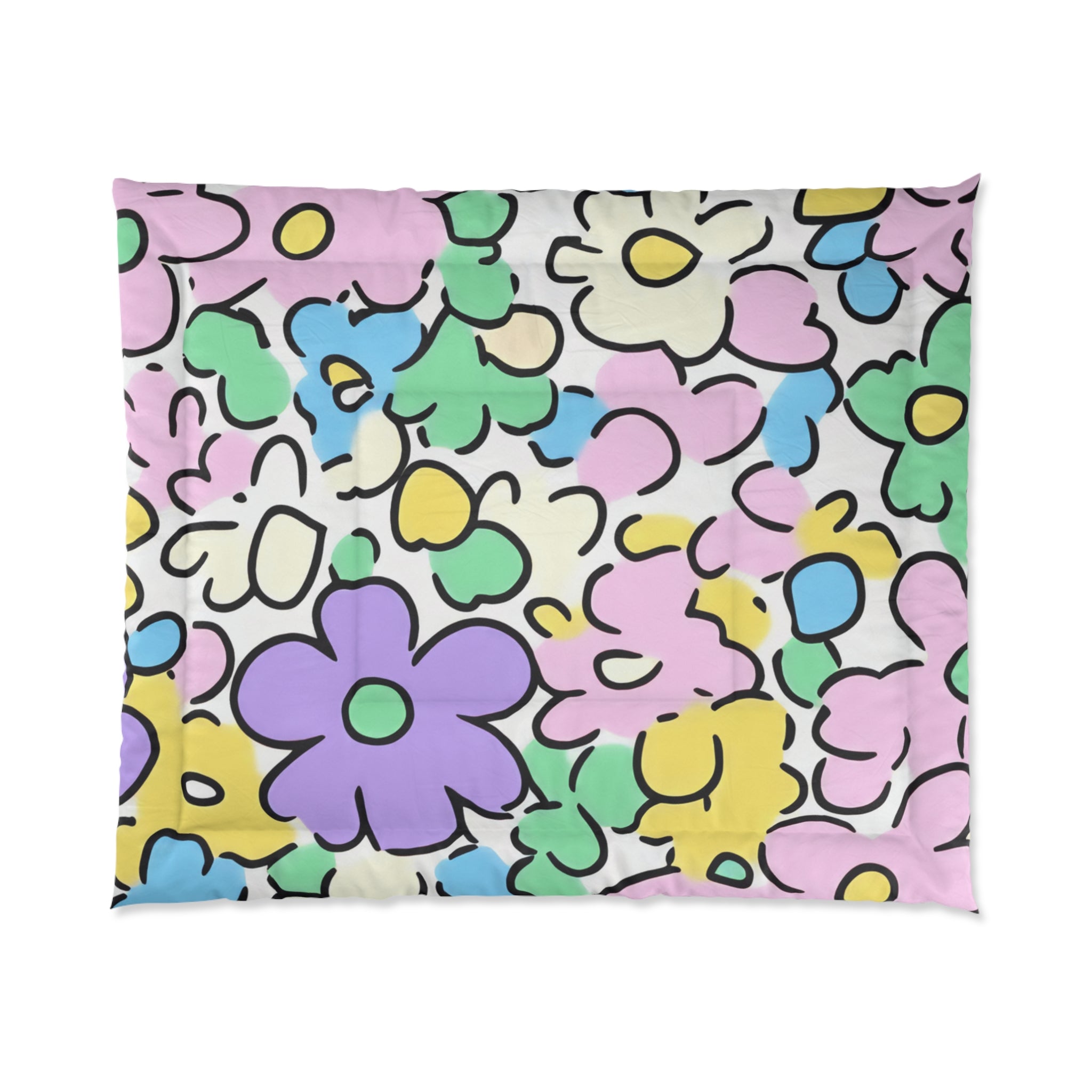Printify Cozy Pastel Floral Comforter 2025