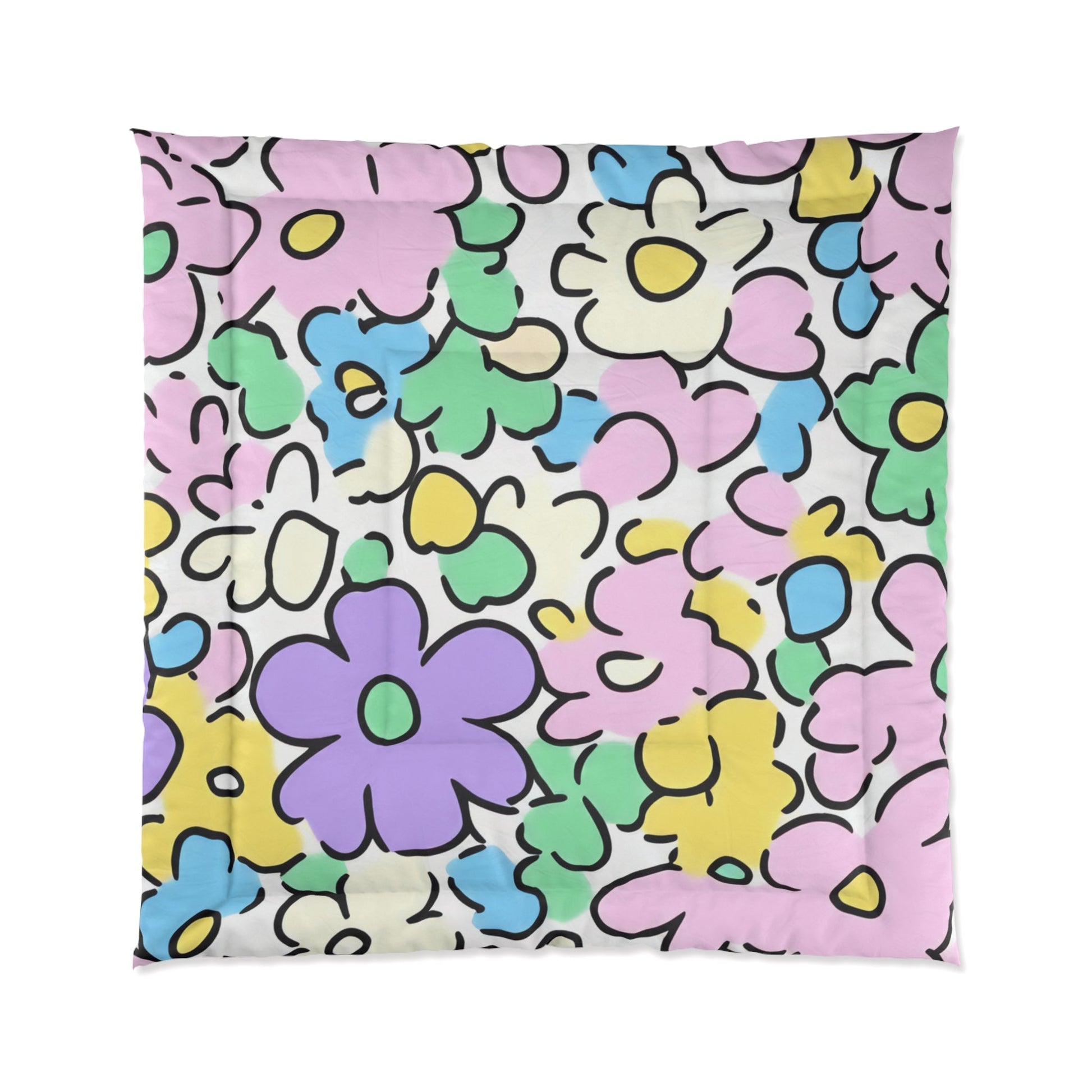 Printify Cozy Pastel Floral Comforter 2025