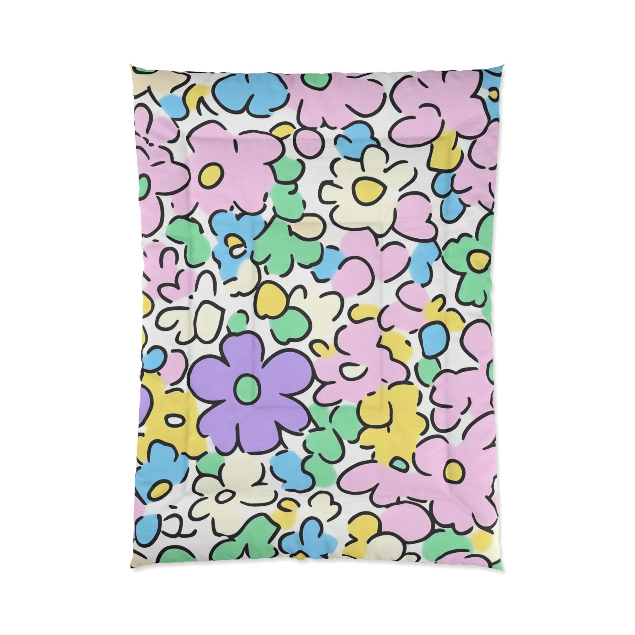 Printify Cozy Pastel Floral Comforter 2025