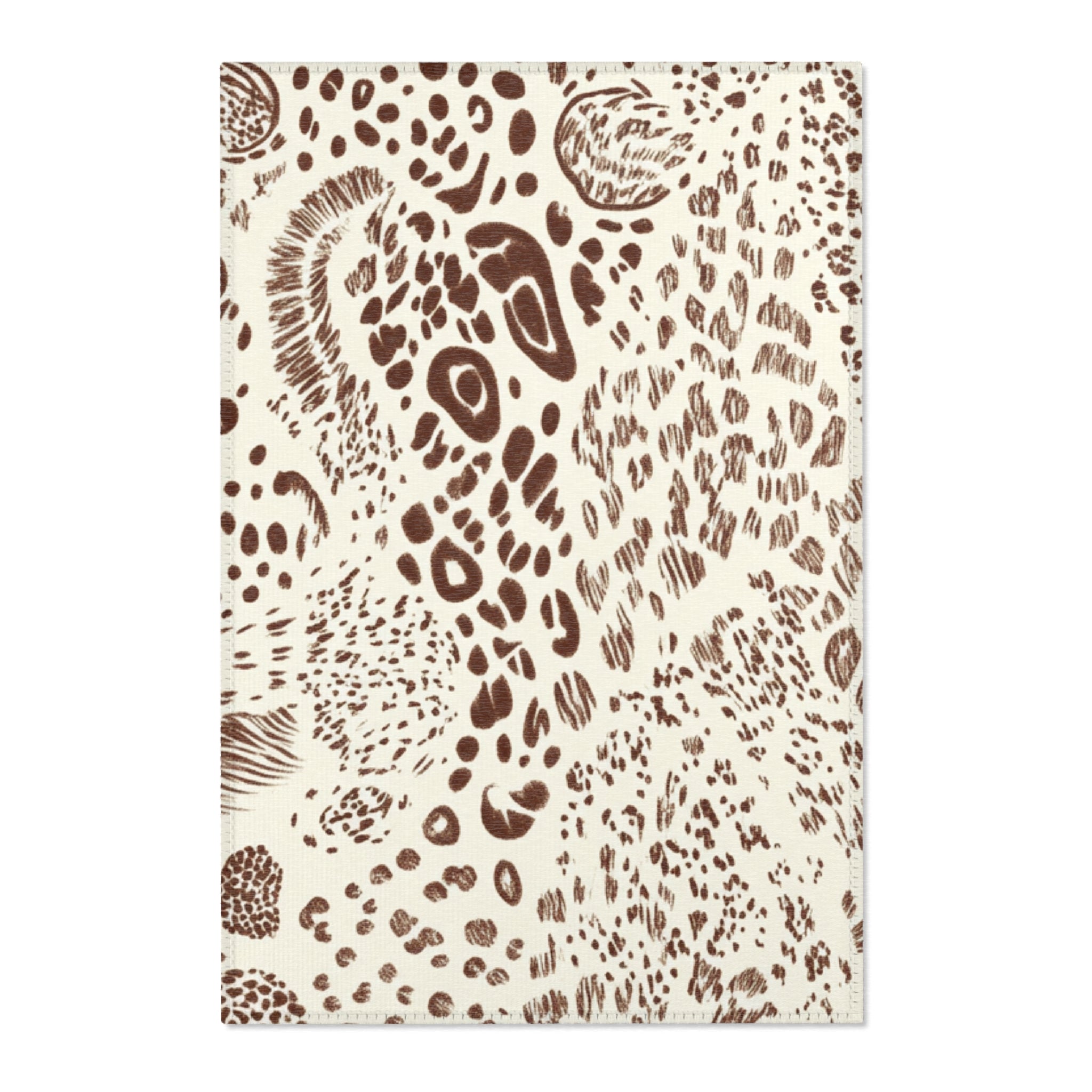 Printify Cream and Brown Animal Print Area Rug 2025
