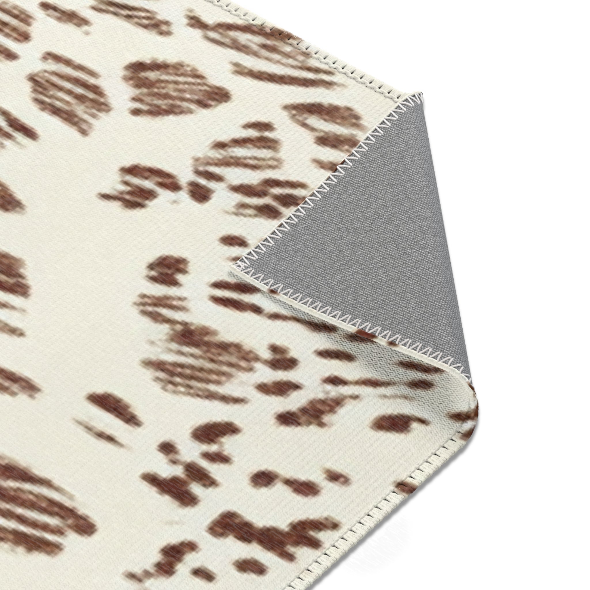 Cream and Brown Animal Print Area Rug, Artsulli - Art is Long, Life is Short, Home Decor, , , , , , , 