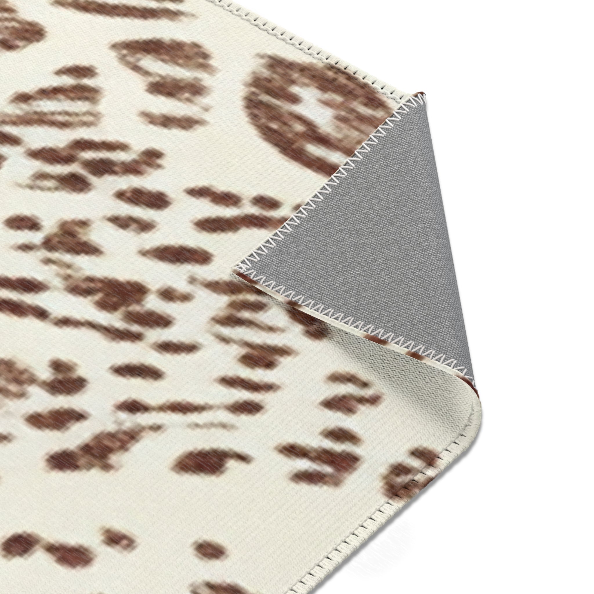 Cream and Brown Animal Print Area Rug, Artsulli - Art is Long, Life is Short, Home Decor, , , , , , , 